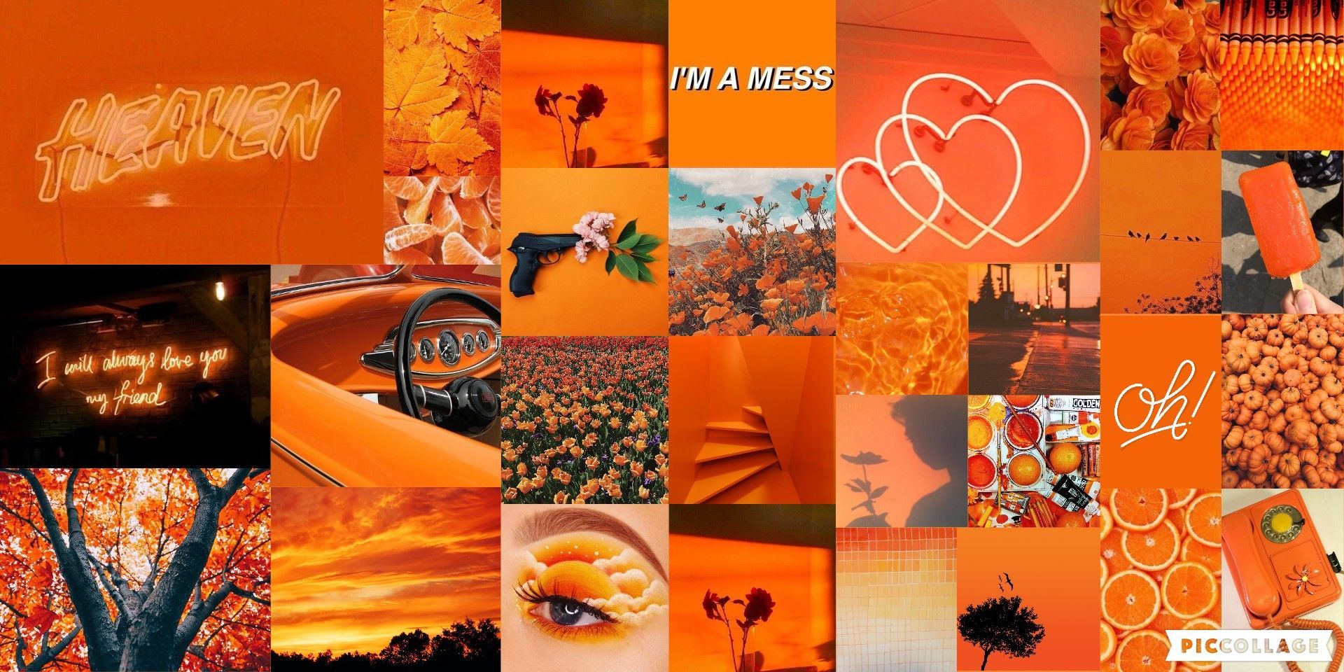 Aesthetic Desktop Orange Wallpapers Wallpaper Cave