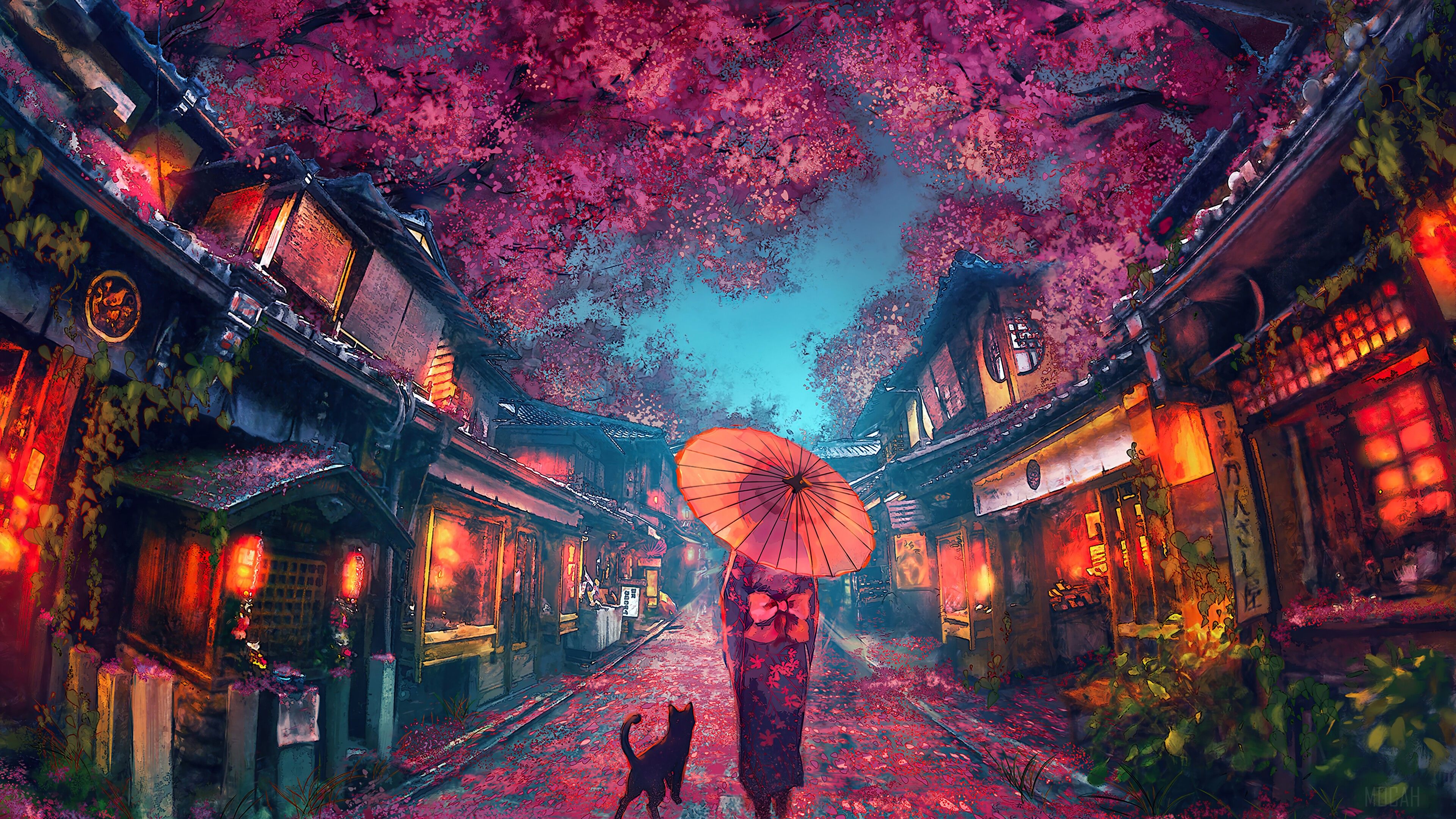 Cute Anime Street Wallpapers Wallpaper Cave