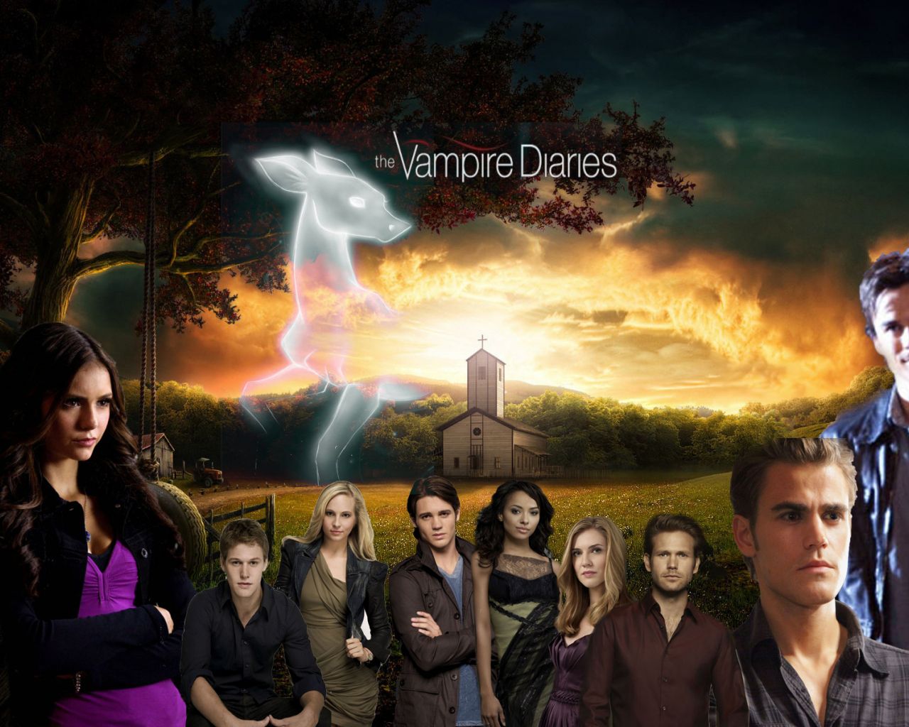 The Vampire Diaries All Cast Wallpapers Wallpaper Cave