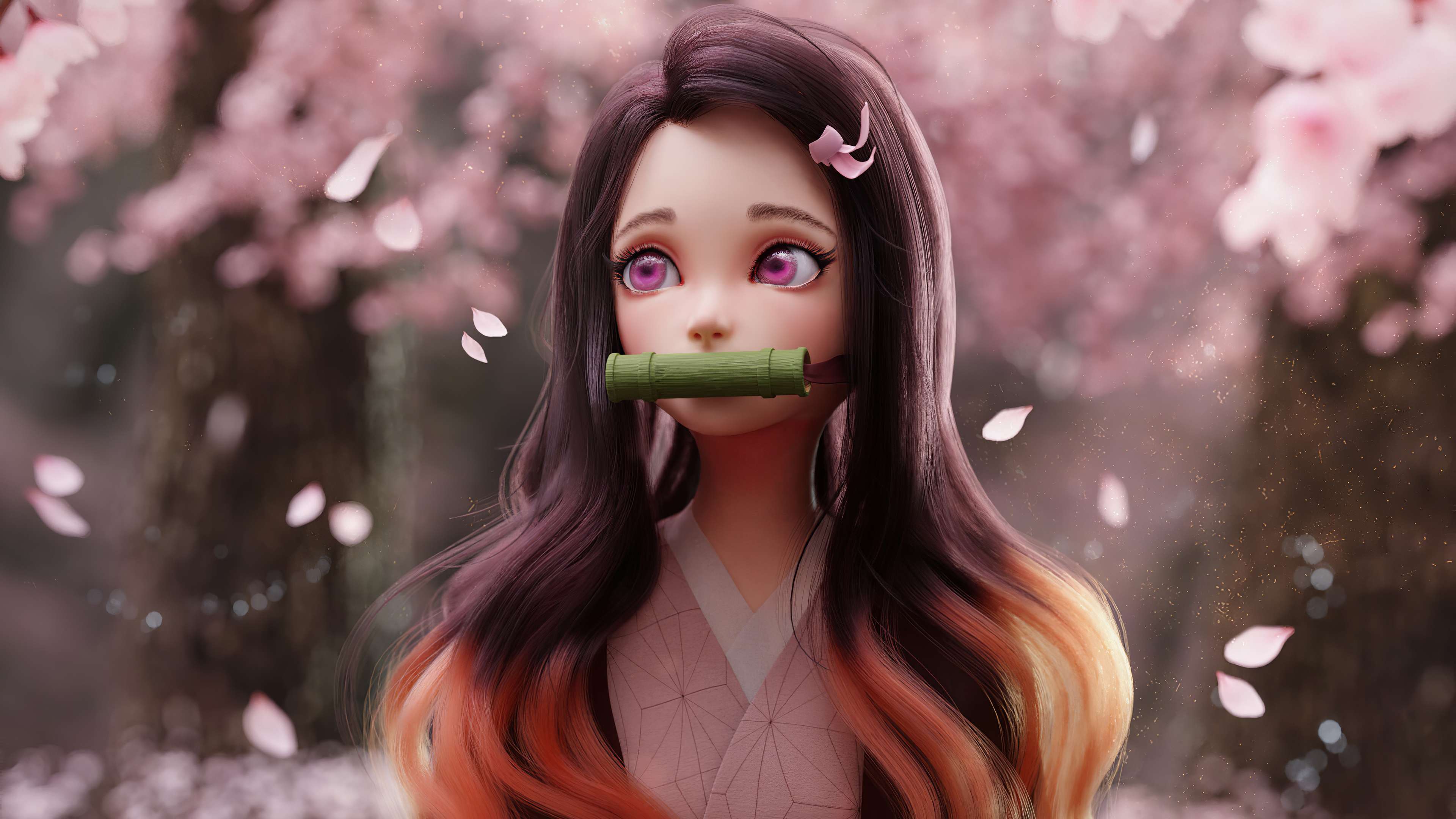 Nezuko 4k Desktop Wallpapers Wallpaper Cave