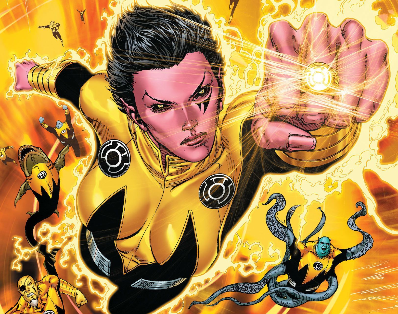 Yellow Lantern Females Wallpapers Wallpaper Cave