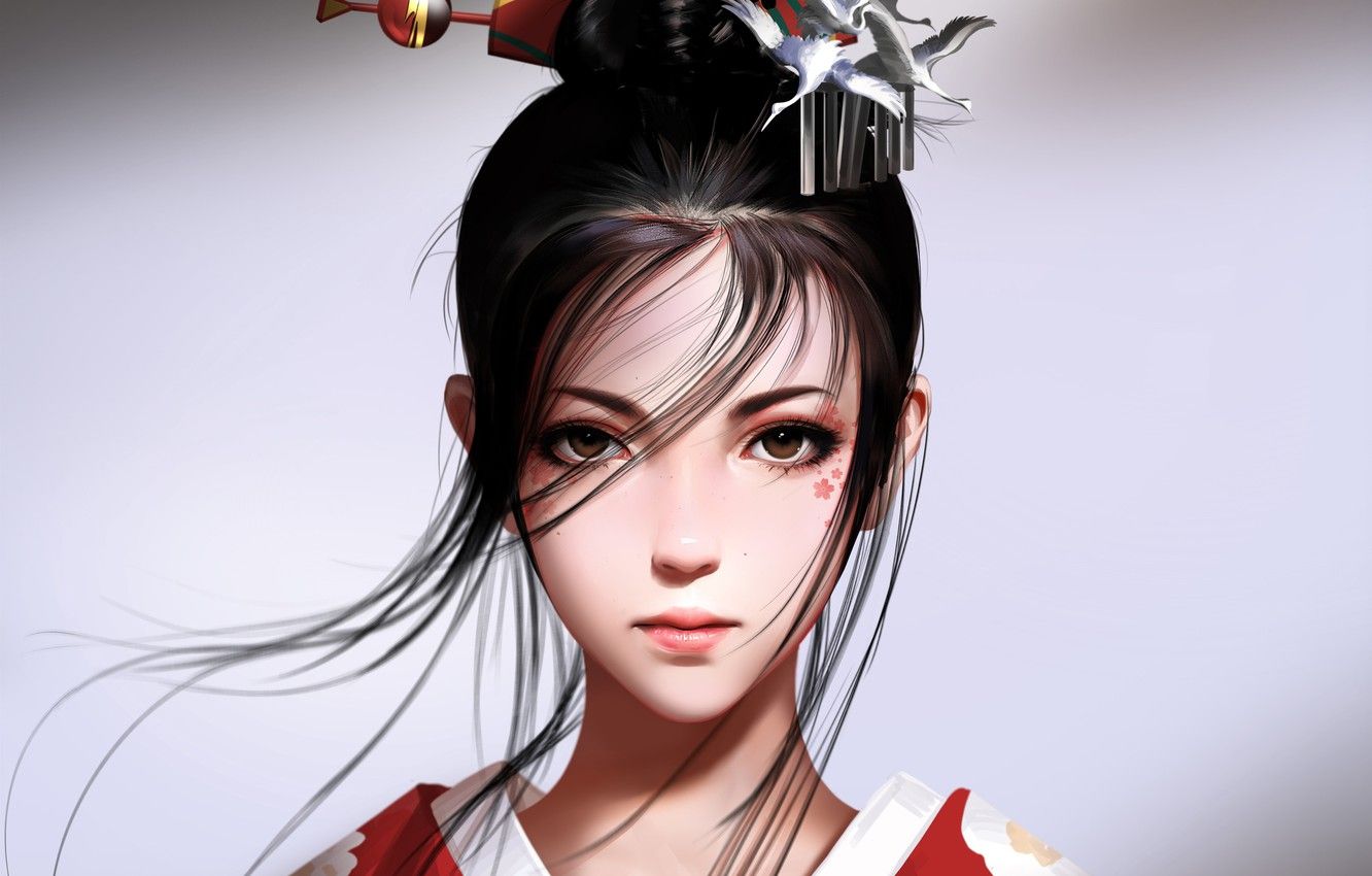 Japanese Art Girl Wallpapers Wallpaper Cave