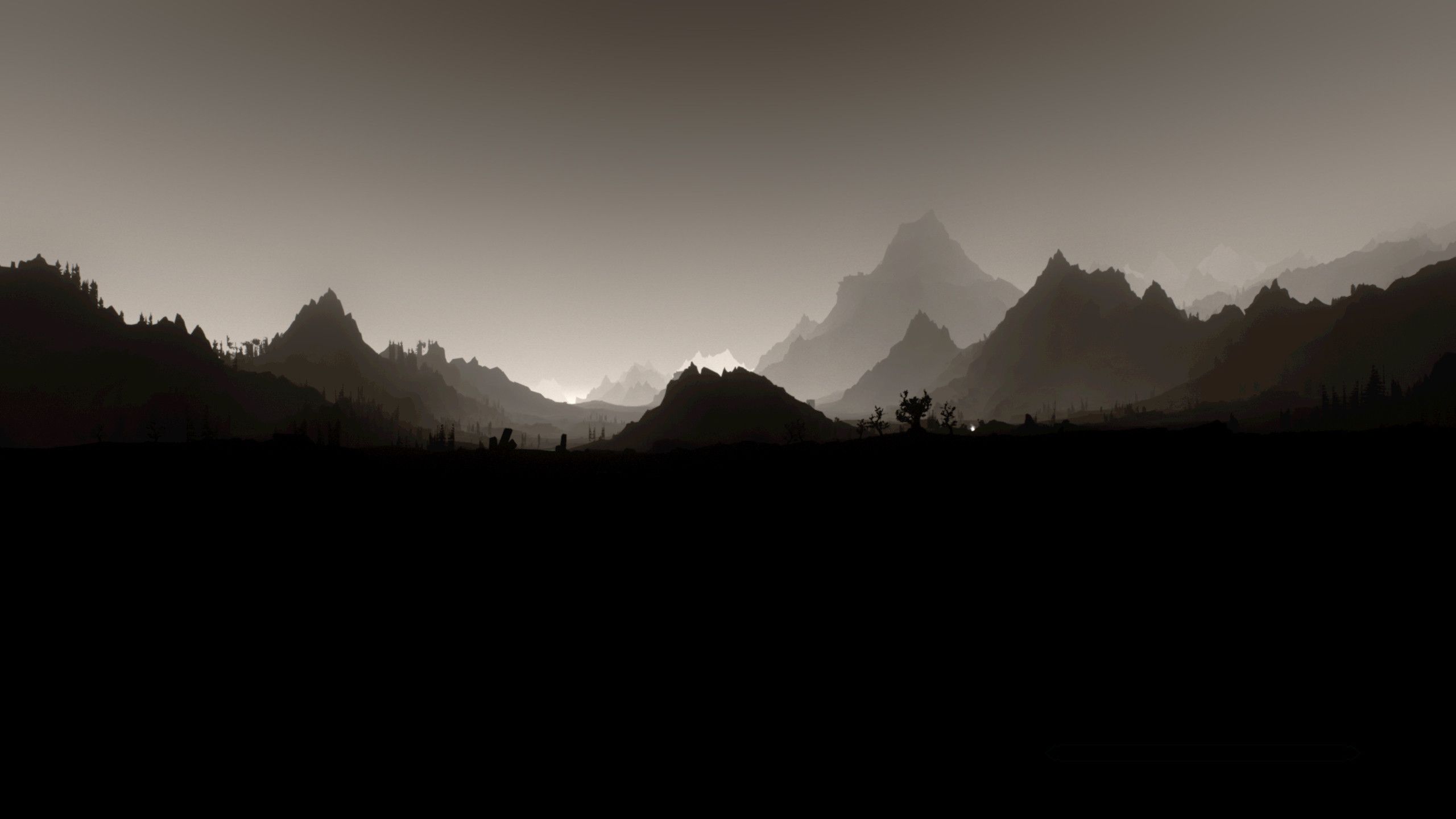 Dark Minimalist Mountain Wallpapers Wallpaper Cave
