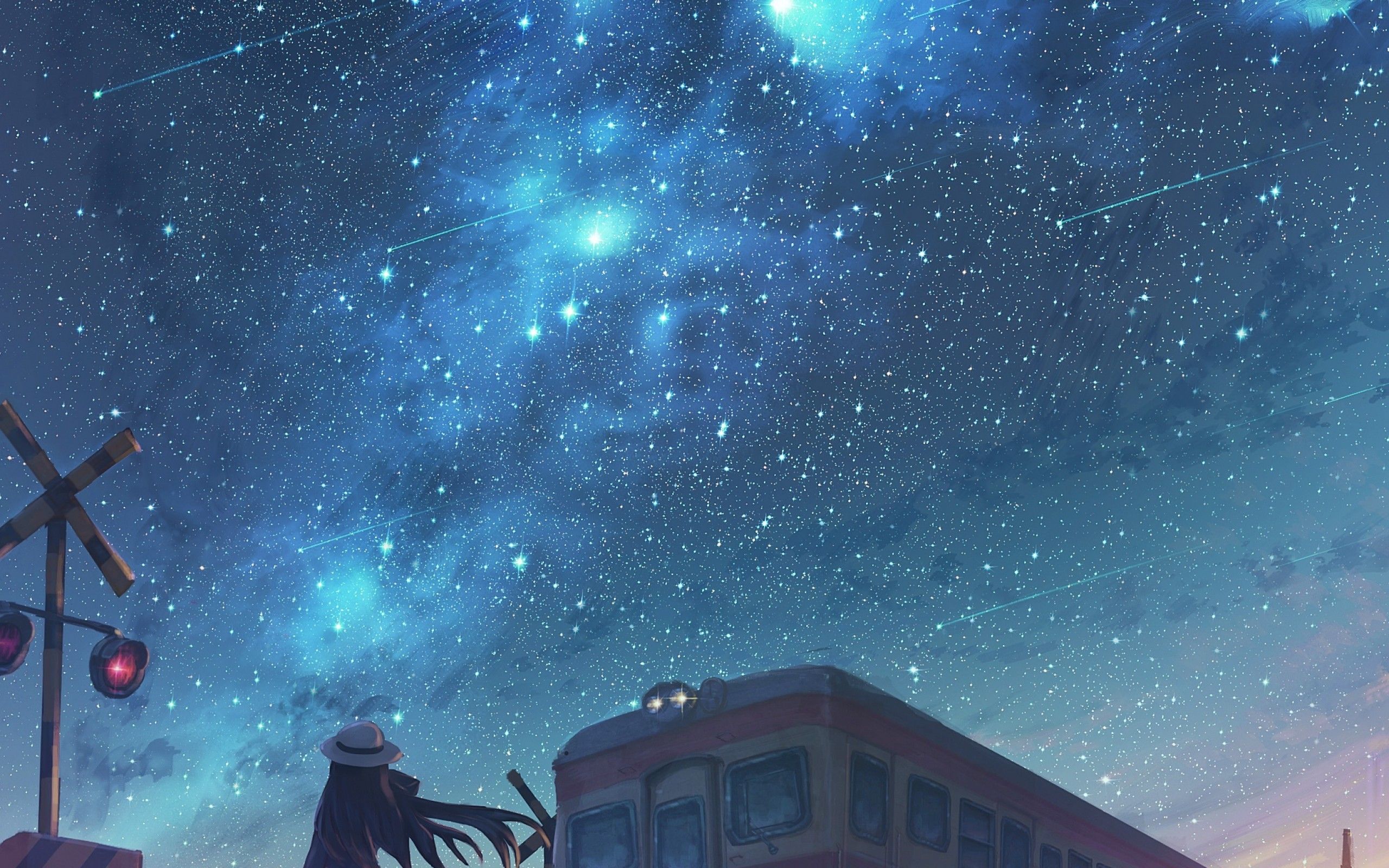 Anime Night Sky Aesthetic Wallpapers Wallpaper Cave