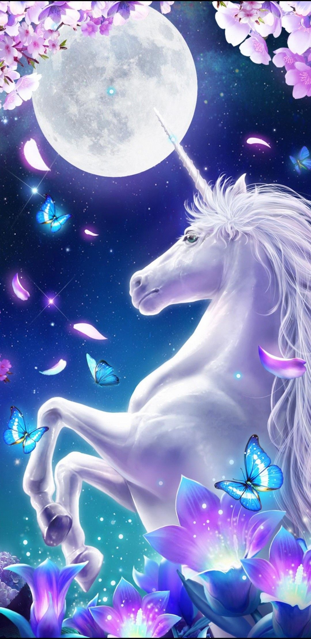 Moonlight Unicorn Wallpapers Wallpaper Cave