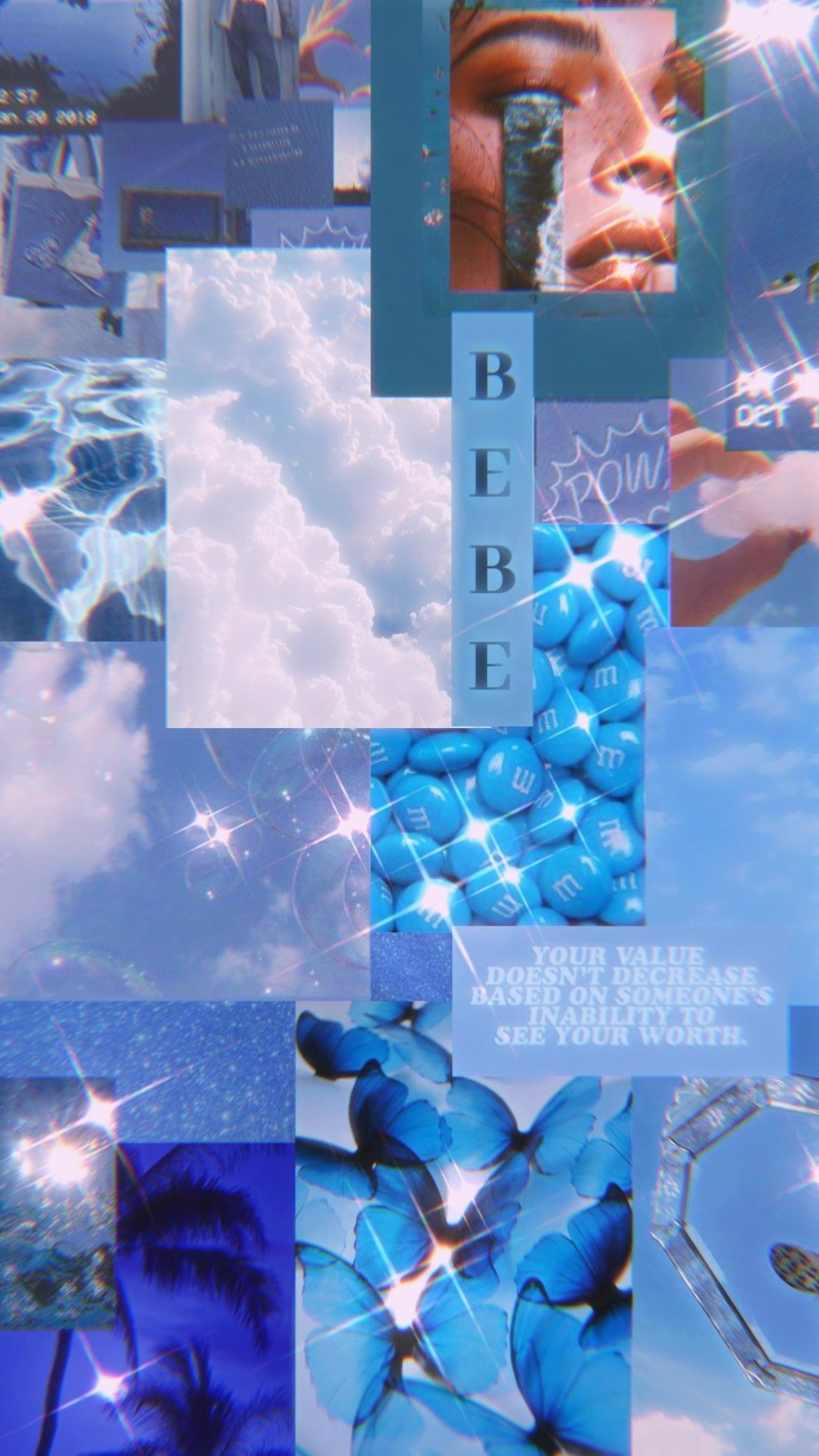 Blue Glitter Aesthetic Wallpapers Wallpaper Cave