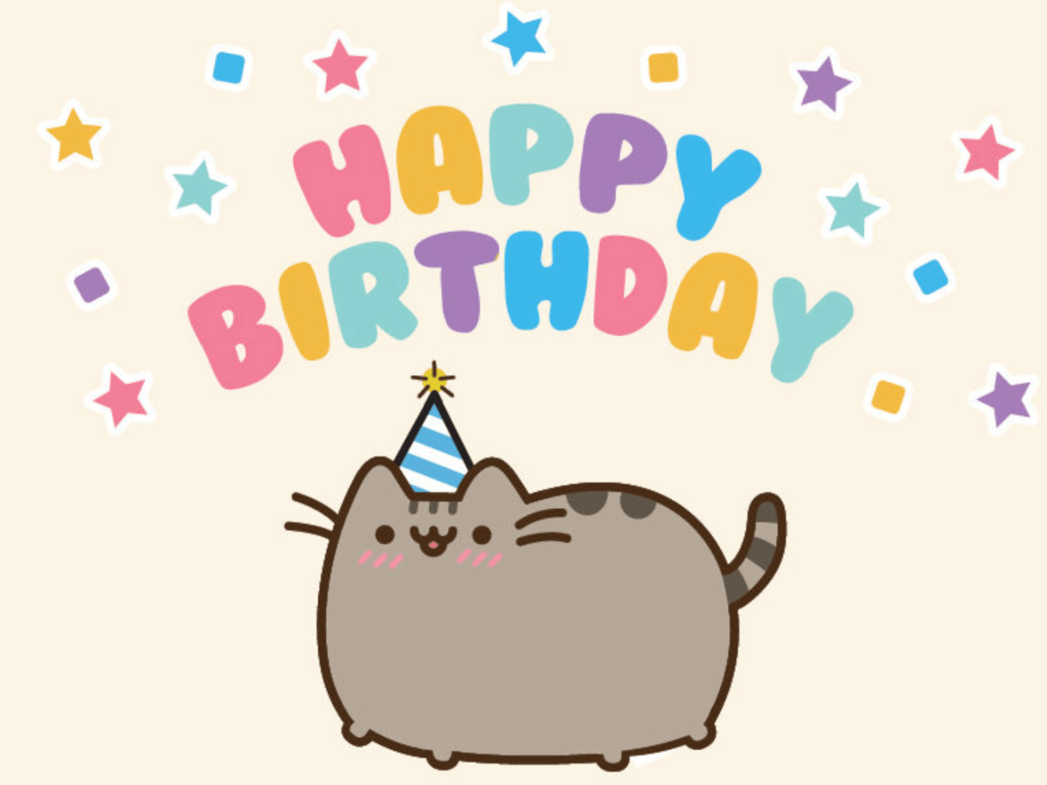 Pusheen Cat Birthday Wallpapers Wallpaper Cave