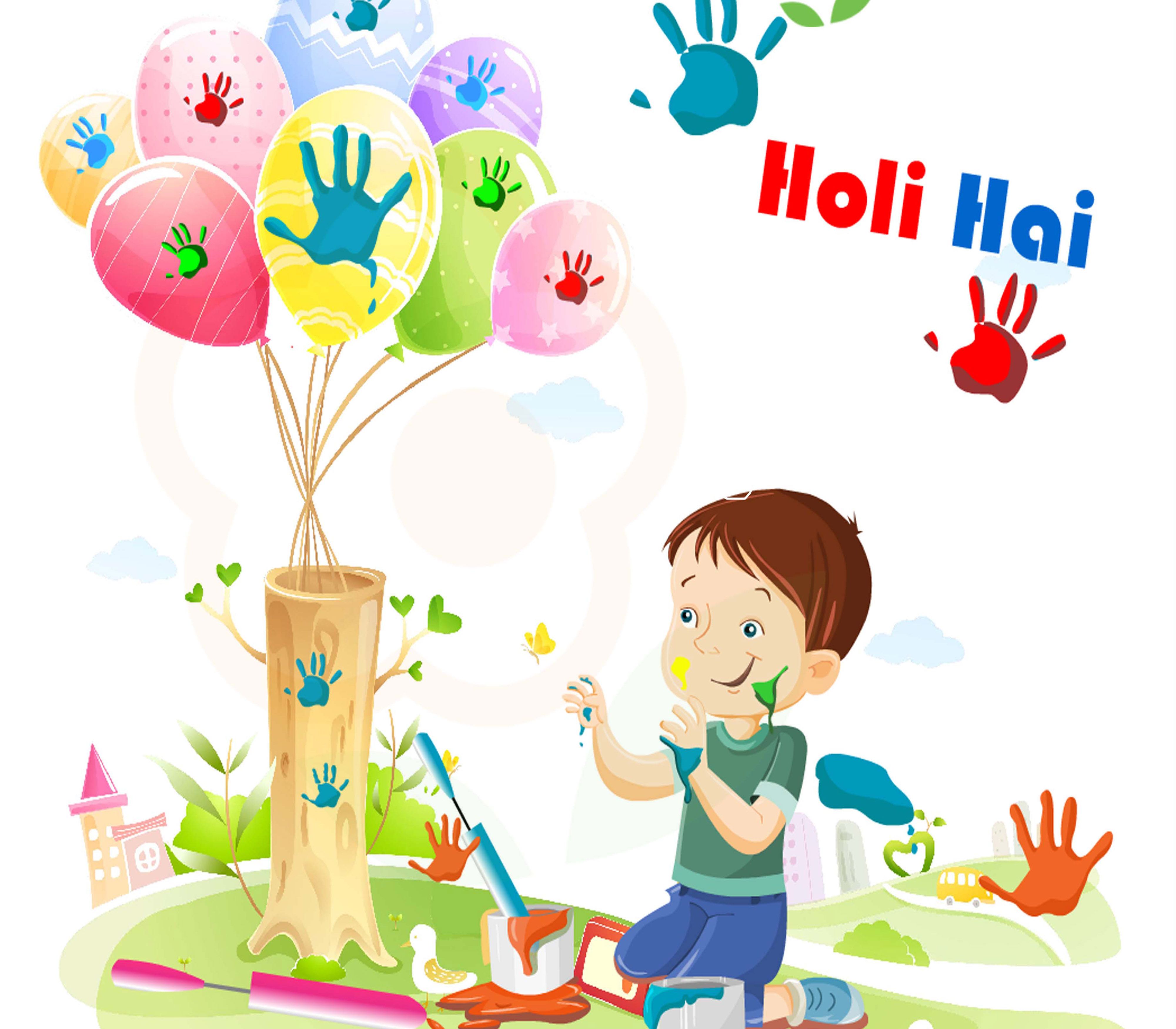 Happy Holi Cartoon Wallpapers Wallpaper Cave