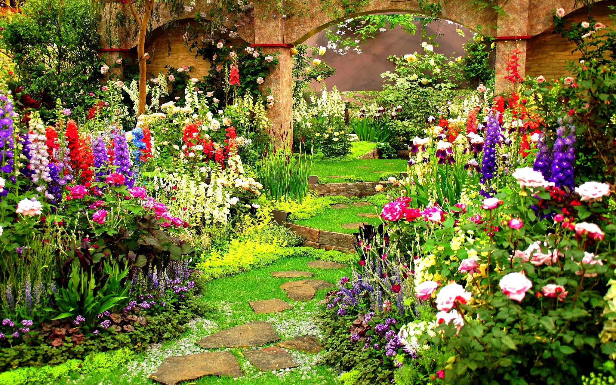 Garden In Spring Wallpapers Wallpaper Cave