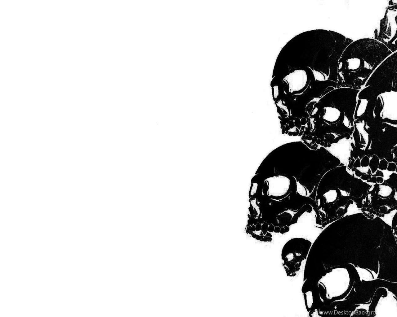 Black And White Skull Wallpapers Wallpaper Cave