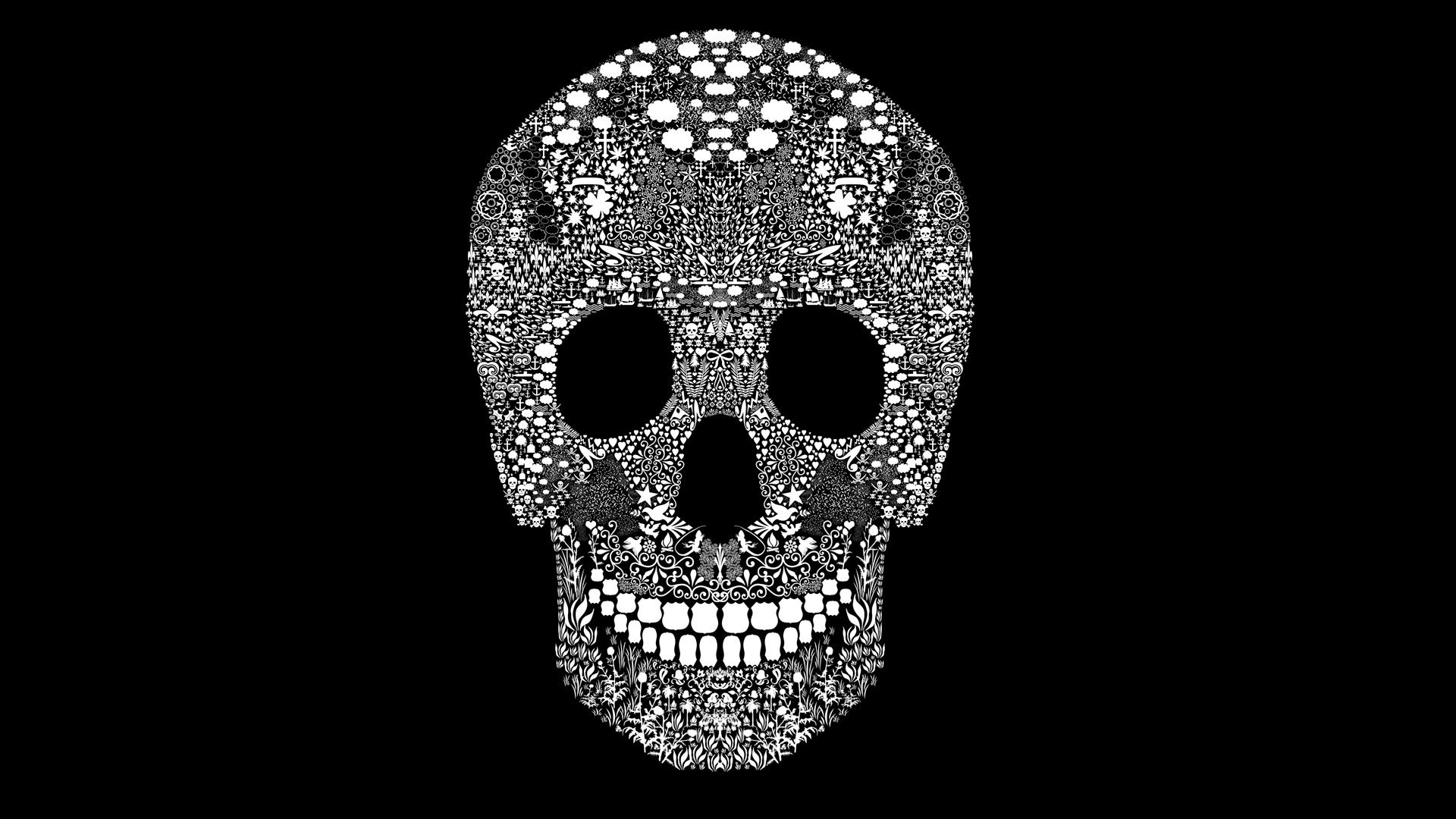 Black And White Skull Wallpapers Wallpaper Cave