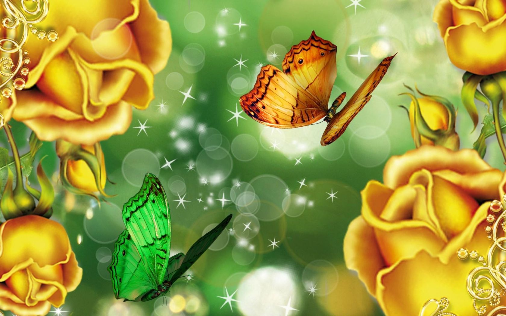 Green And Gold Wallpapers Wallpaper Cave