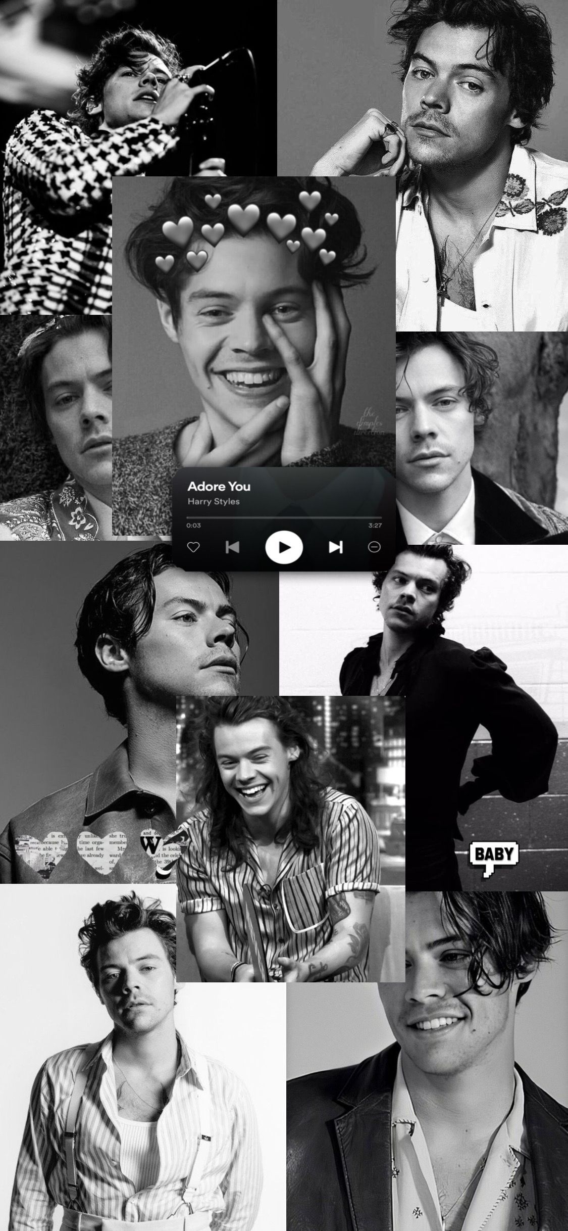 Harry Styles Black And White Wallpapers Wallpaper Cave