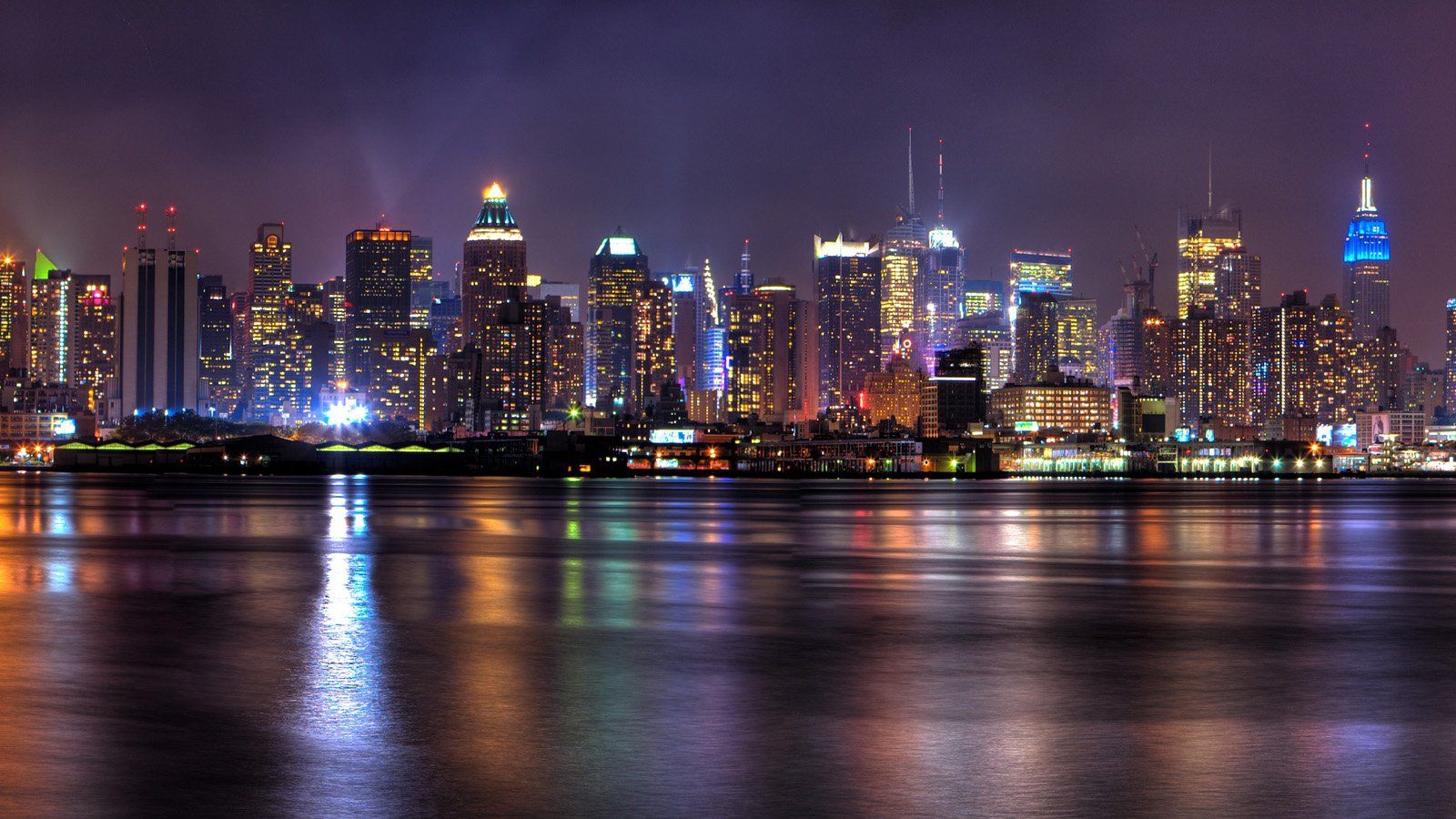 New York Night Skyline Wallpapers Wallpaper Cave