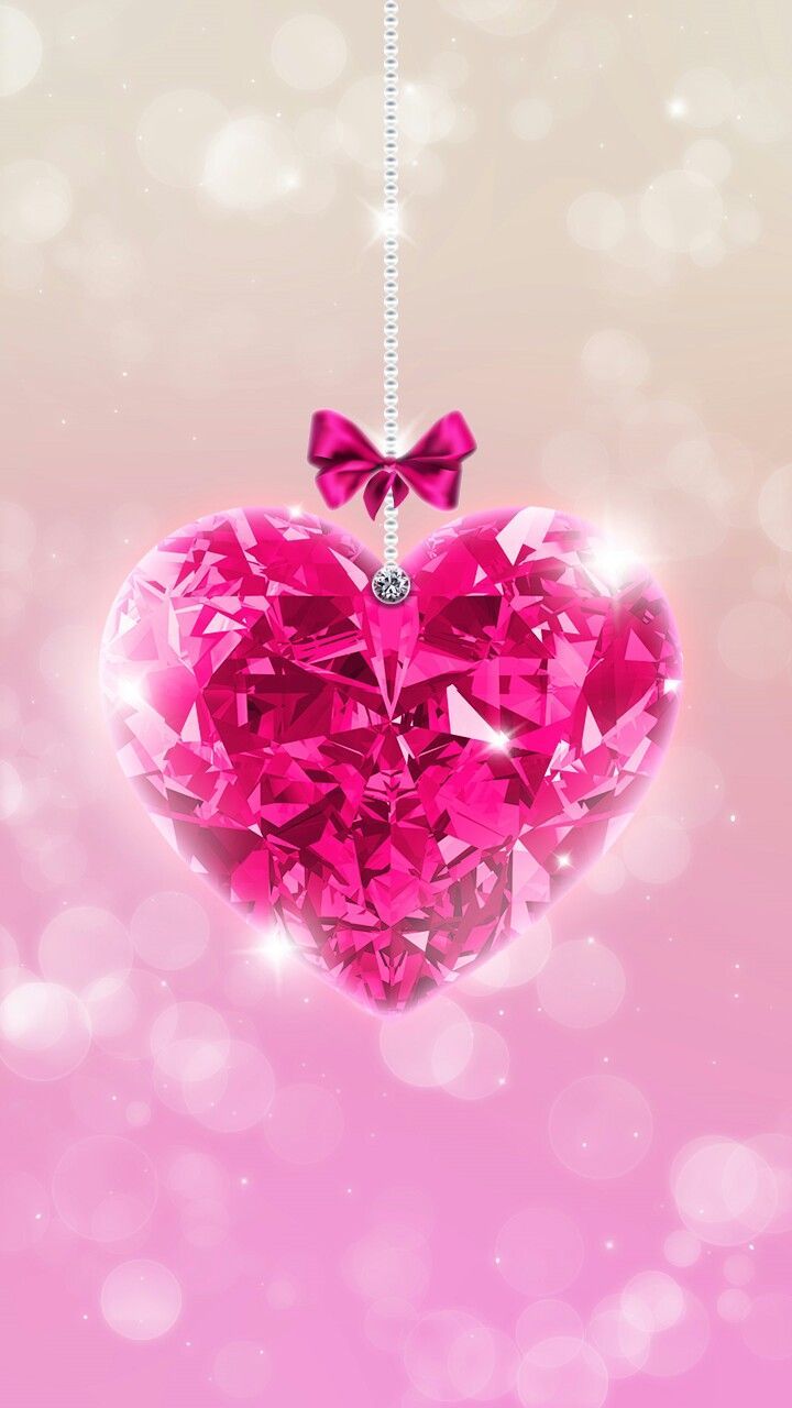 Pink Love Heart Wallpaper