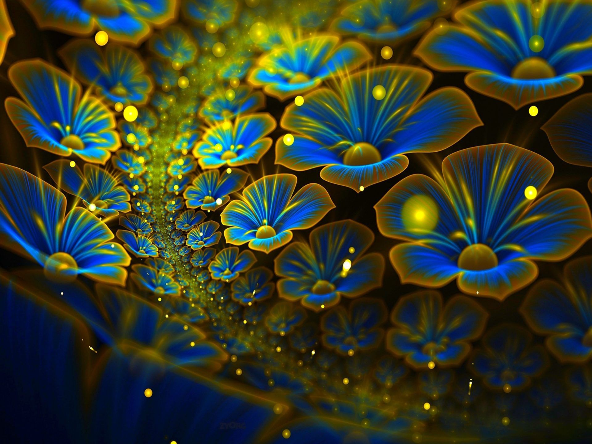 Yellow And Blue Flowers Wallpapers Wallpaper Cave
