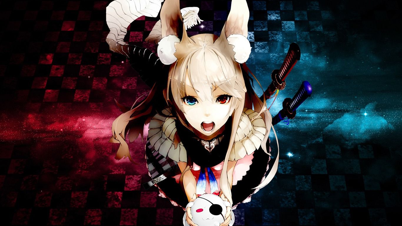 Red And Blue Anime Character Wallpapers Wallpaper Cave