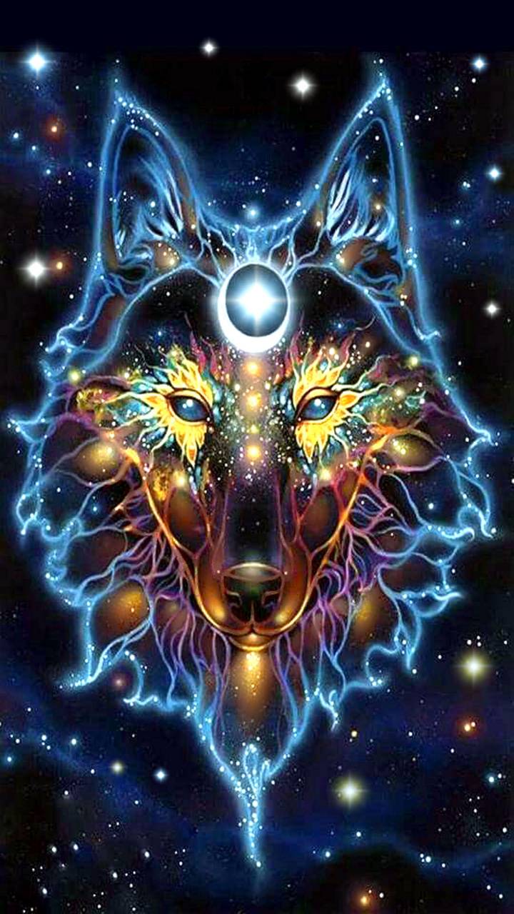 Glowing Wolf Wallpapers Wallpaper Cave