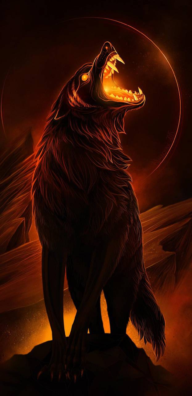 Glowing Wolf Wallpapers Wallpaper Cave