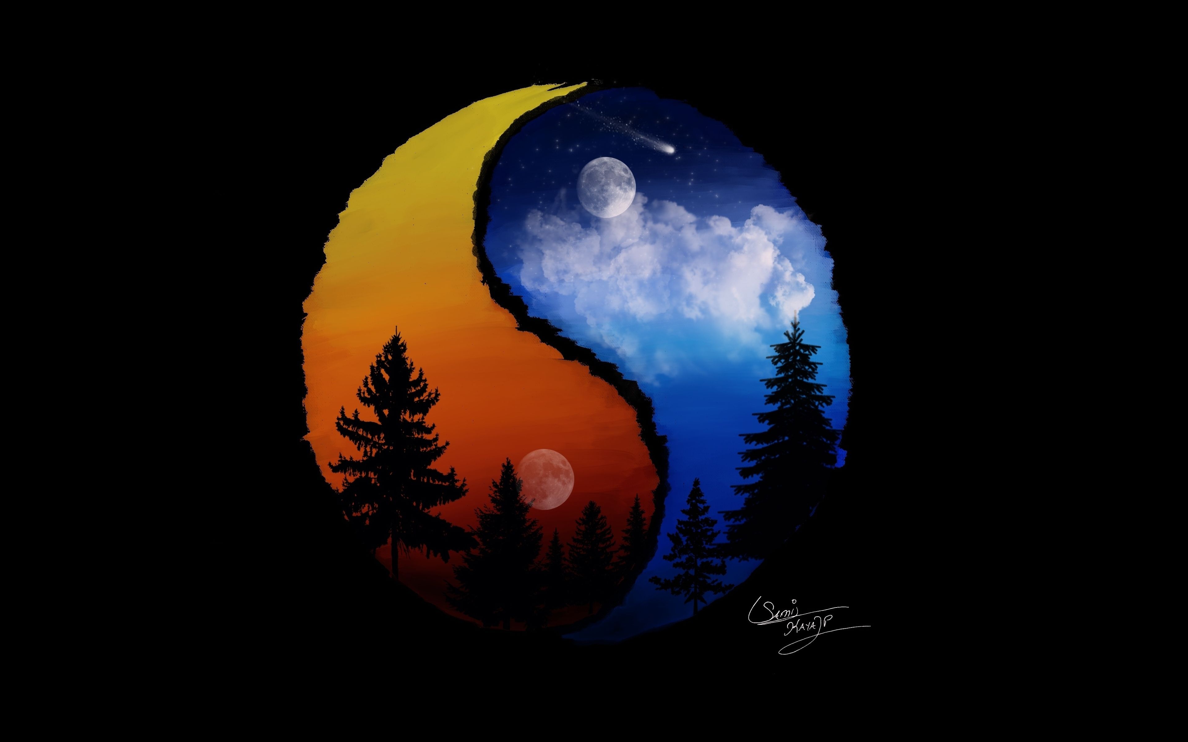 4k Yin Yang Wallpapers Wallpaper Cave