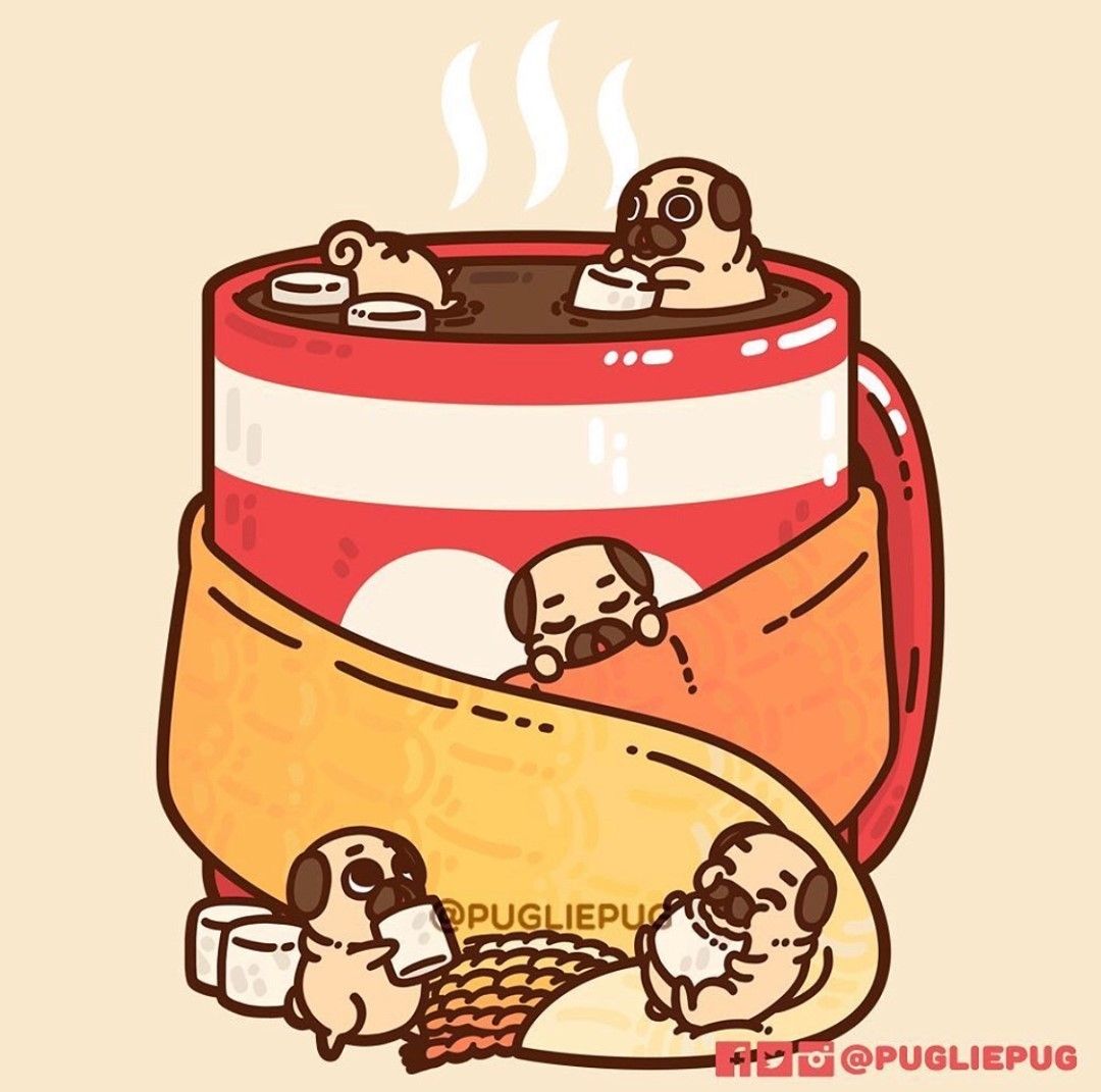 Frappuccino Puglie Pug Wallpapers Wallpaper Cave