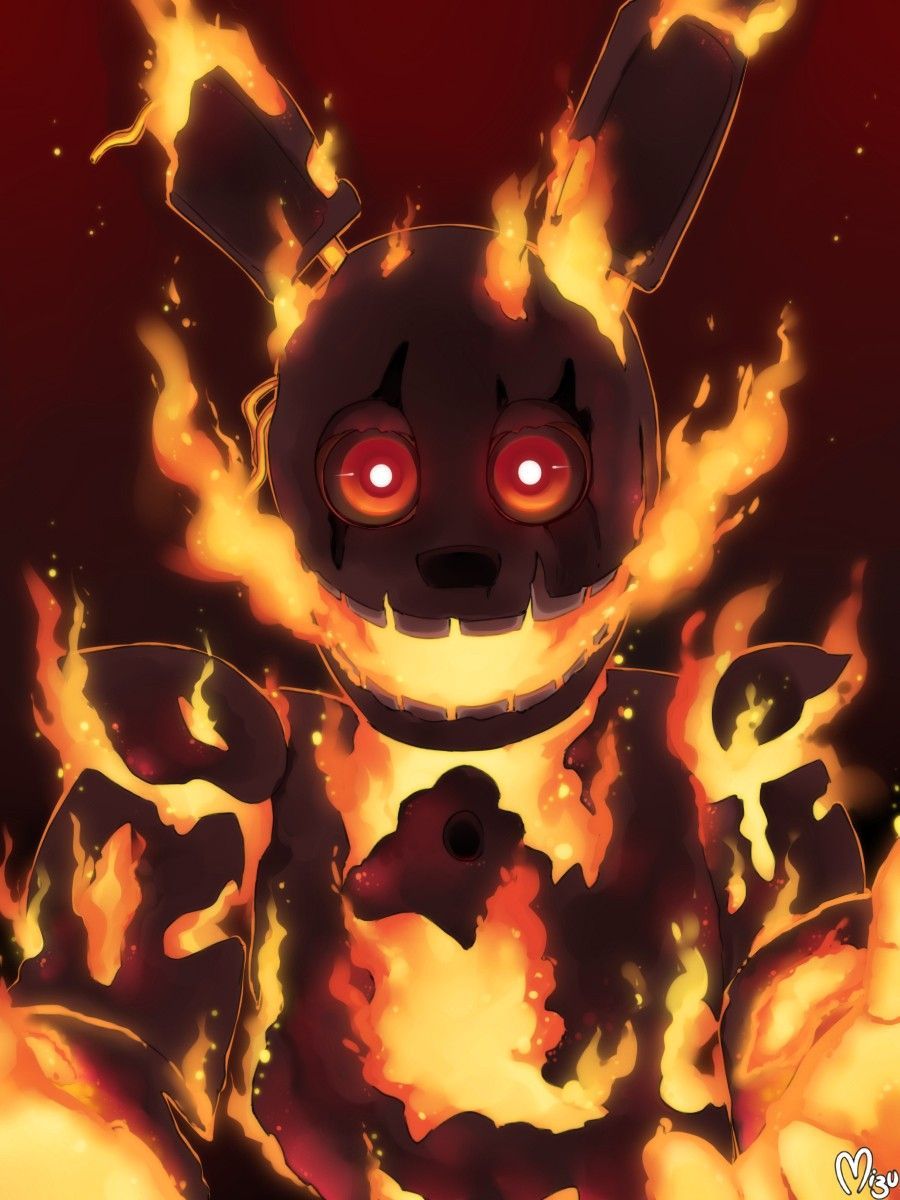 Flaming Springtrap Wallpapers Wallpaper Cave