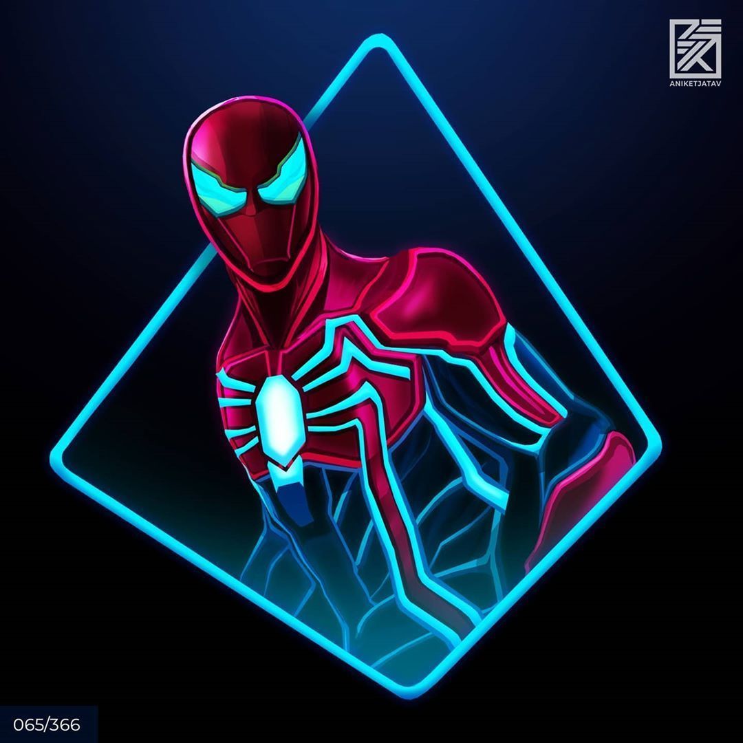 Blue Spiderman Wallpaper