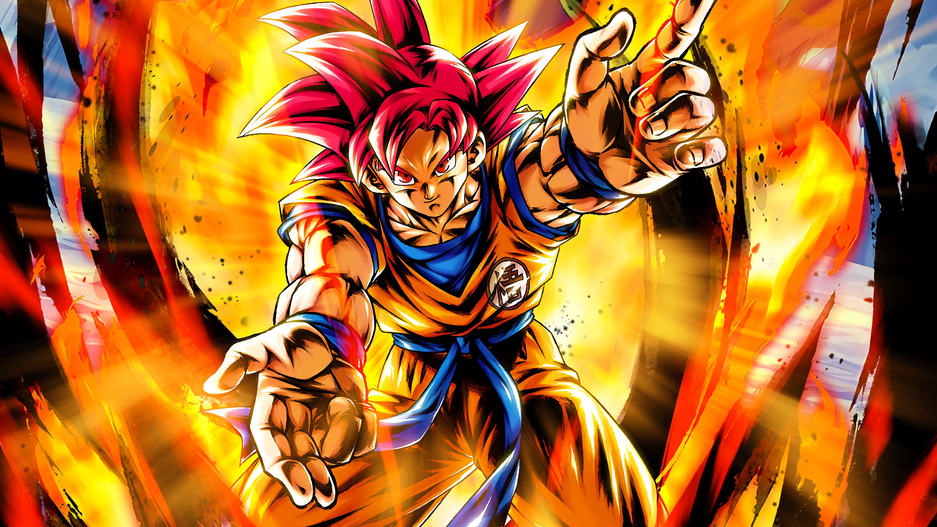 Goku Super Saiyan God 4k Wallpaper Images and Photos finder