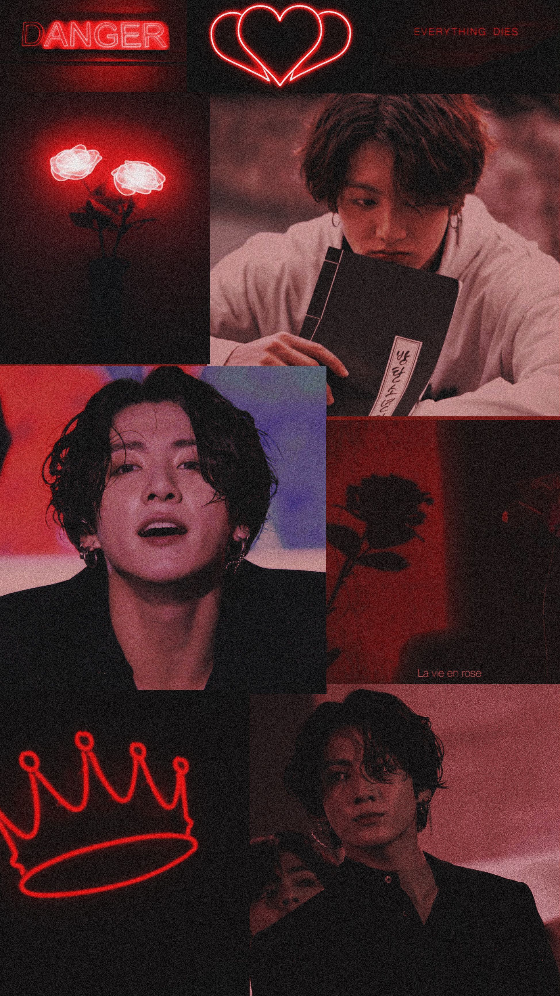 Jungkook Red Aesthetic Wallpapers Wallpaper Cave