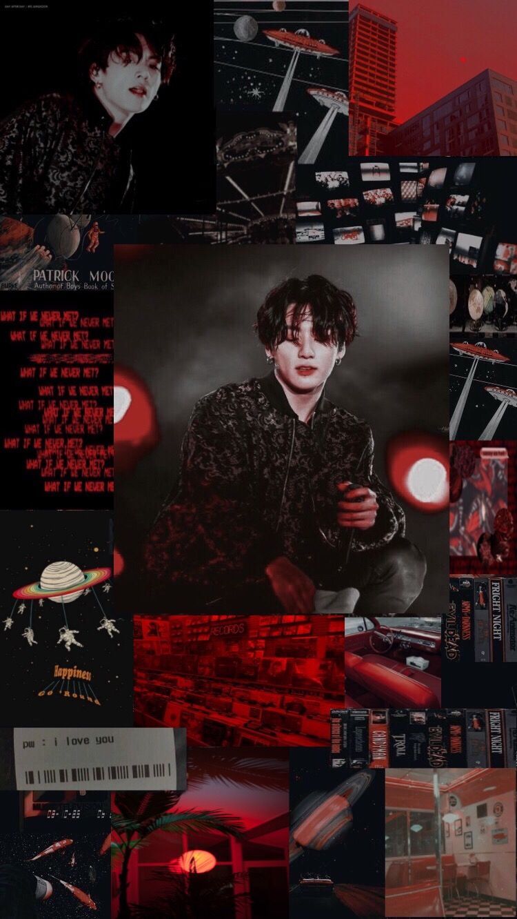 Jungkook Red Aesthetic Wallpapers Wallpaper Cave