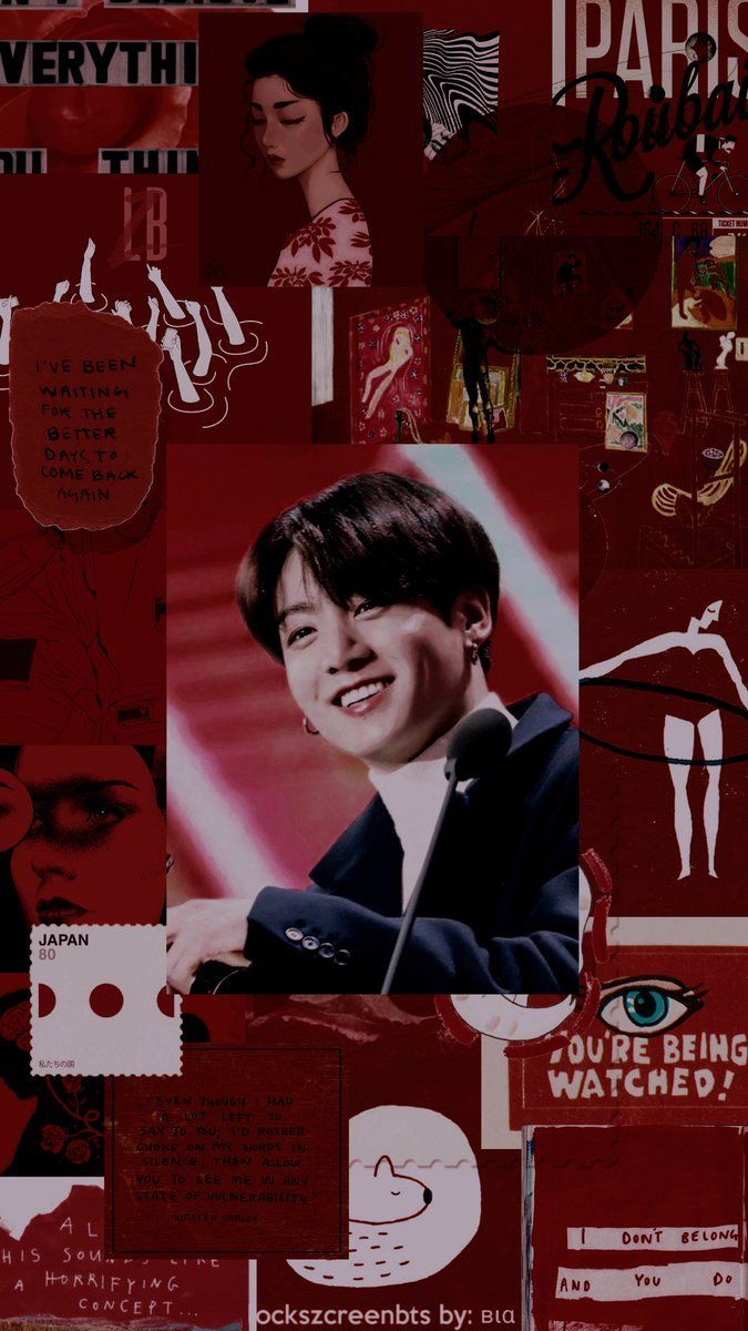 Jungkook Red Aesthetic Wallpapers Wallpaper Cave