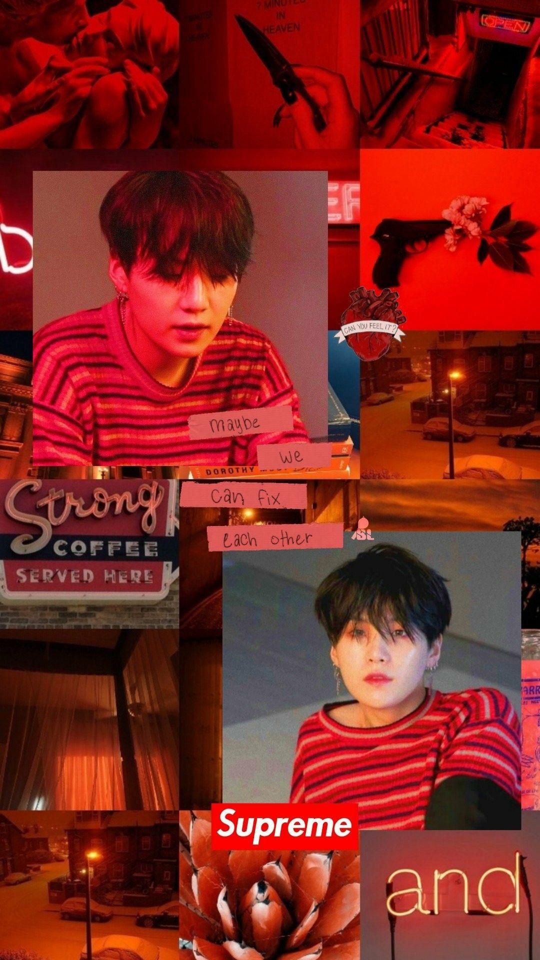 Jungkook Red Aesthetic Wallpapers Wallpaper Cave