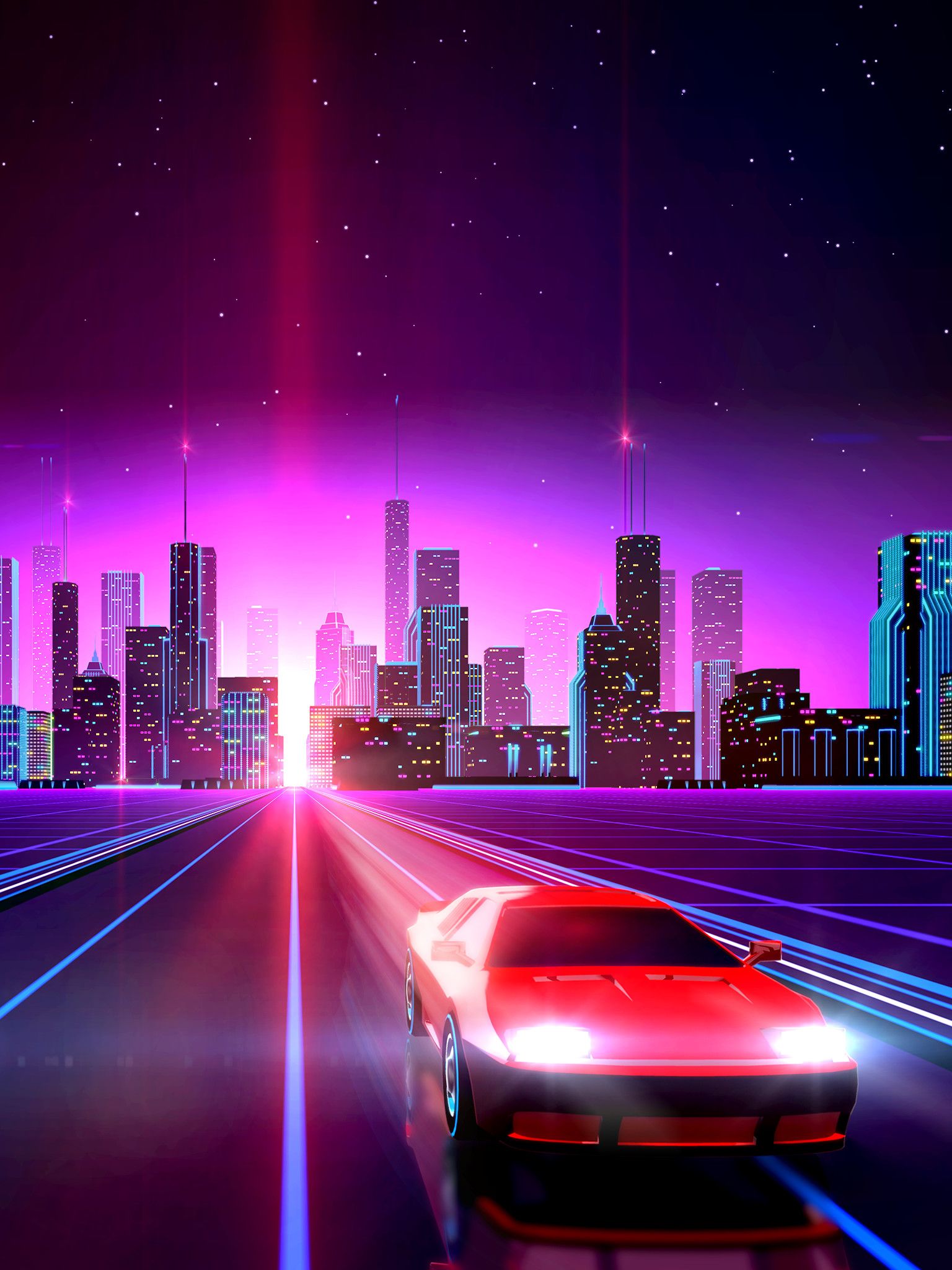 Neon Drive Wallpapers Wallpaper Cave