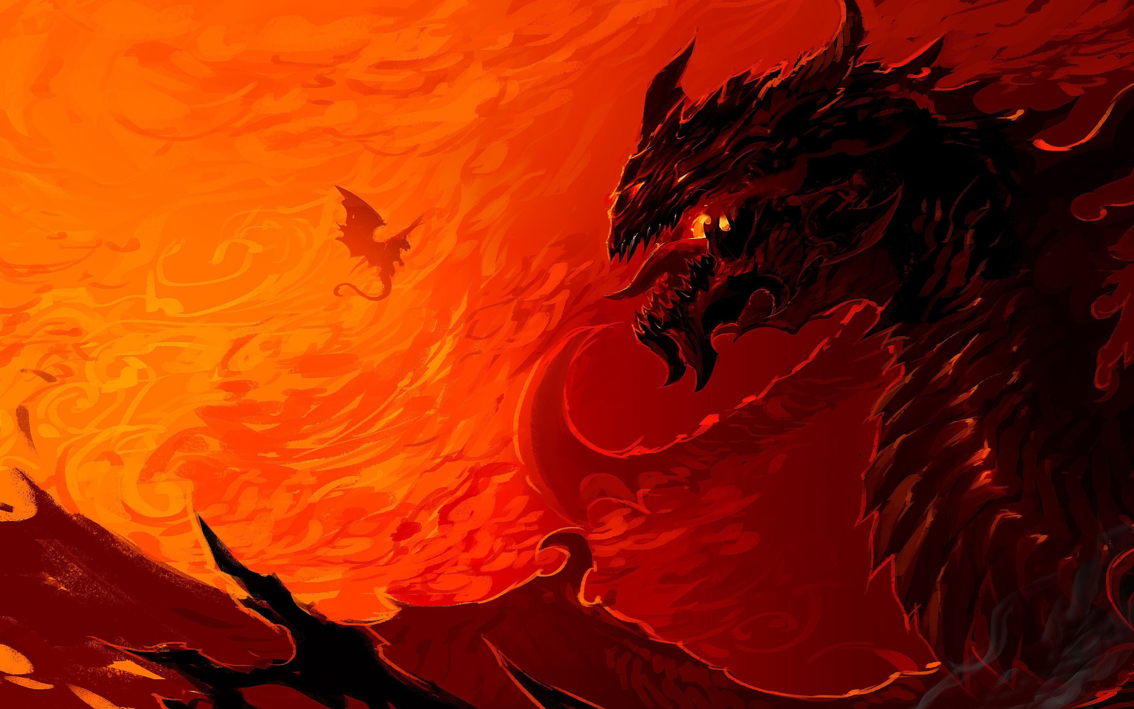 4k Fire Dragons Wallpapers Wallpaper Cave