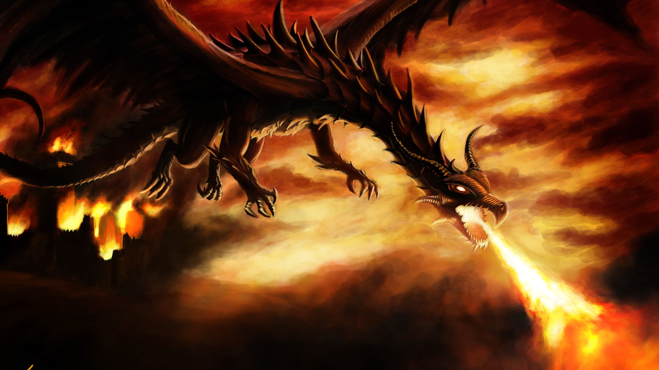 4k Fire Dragons Wallpapers Wallpaper Cave