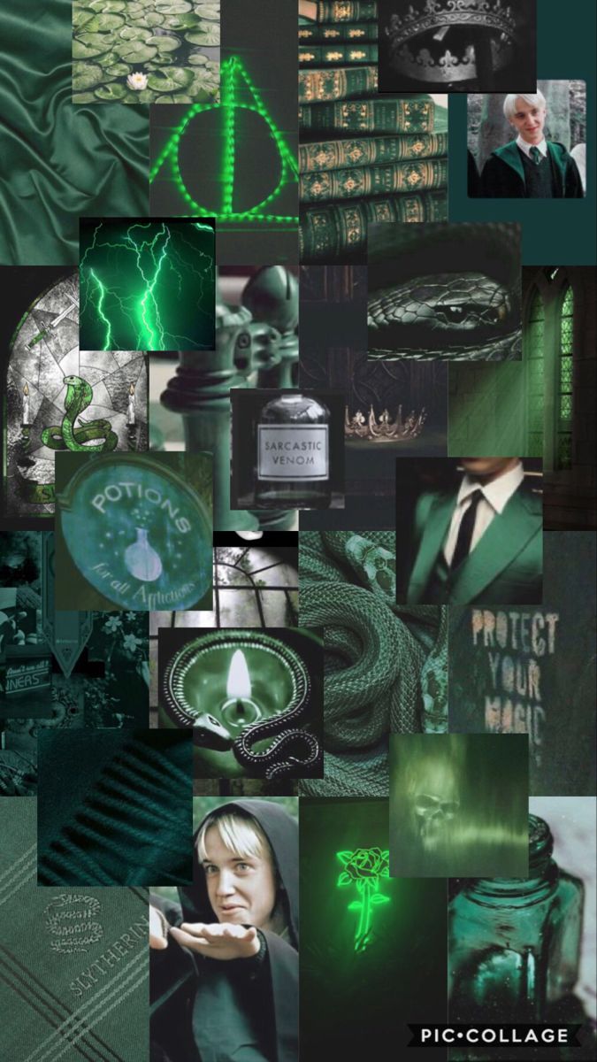 Slytherin Collage Wallpapers Wallpaper Cave