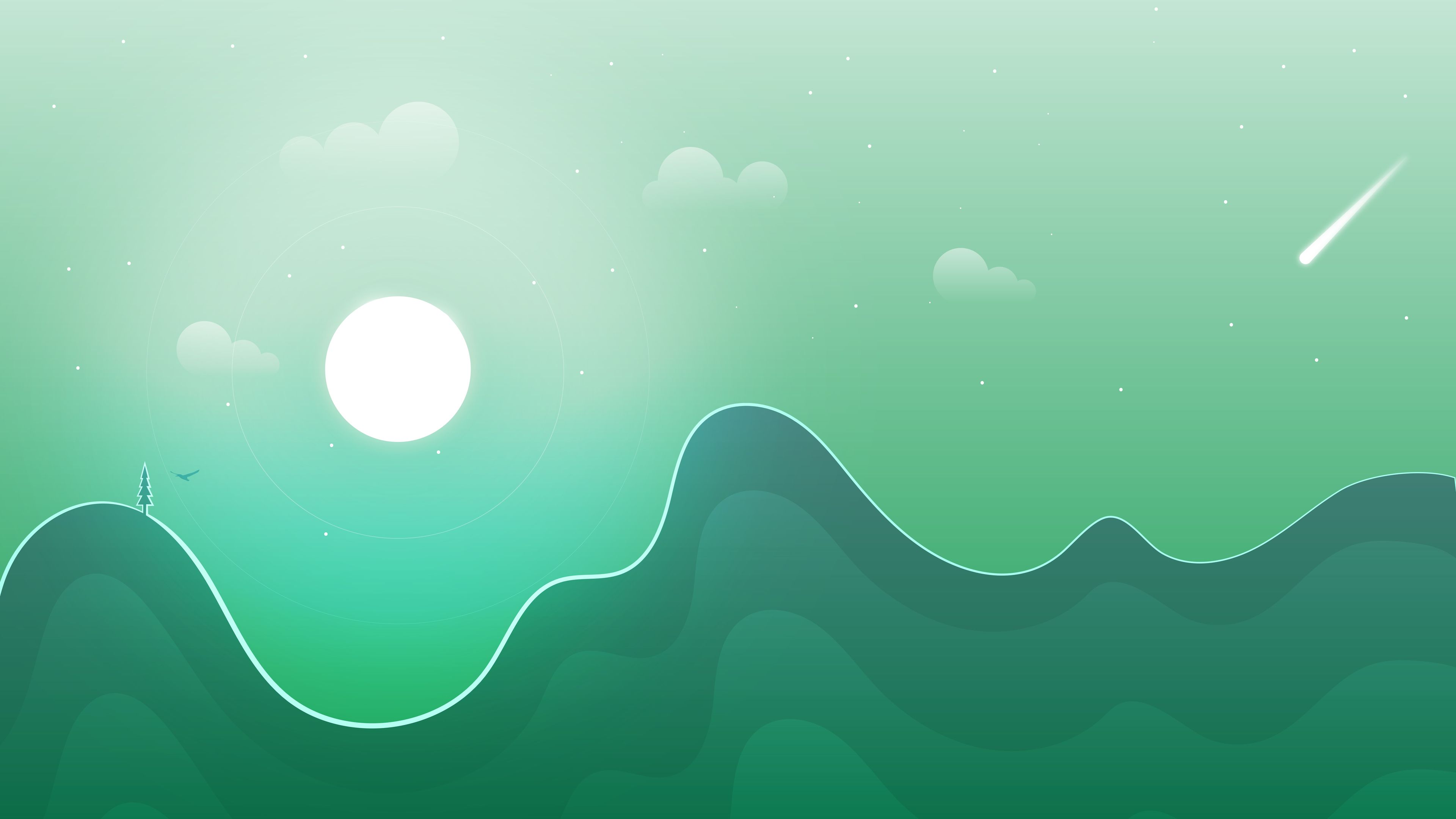 4k Green Minimalist Wallpapers Wallpaper Cave