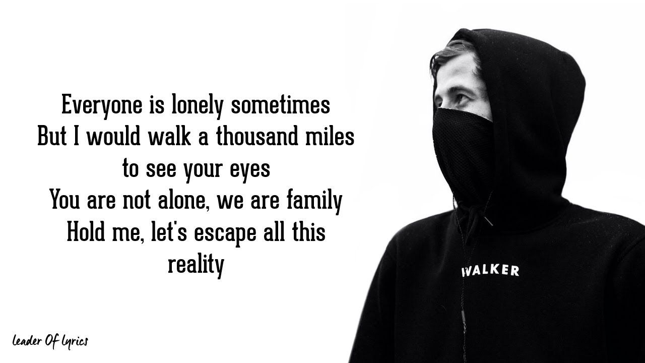 Alan Walker Lyrics Wallpapers Wallpaper Cave