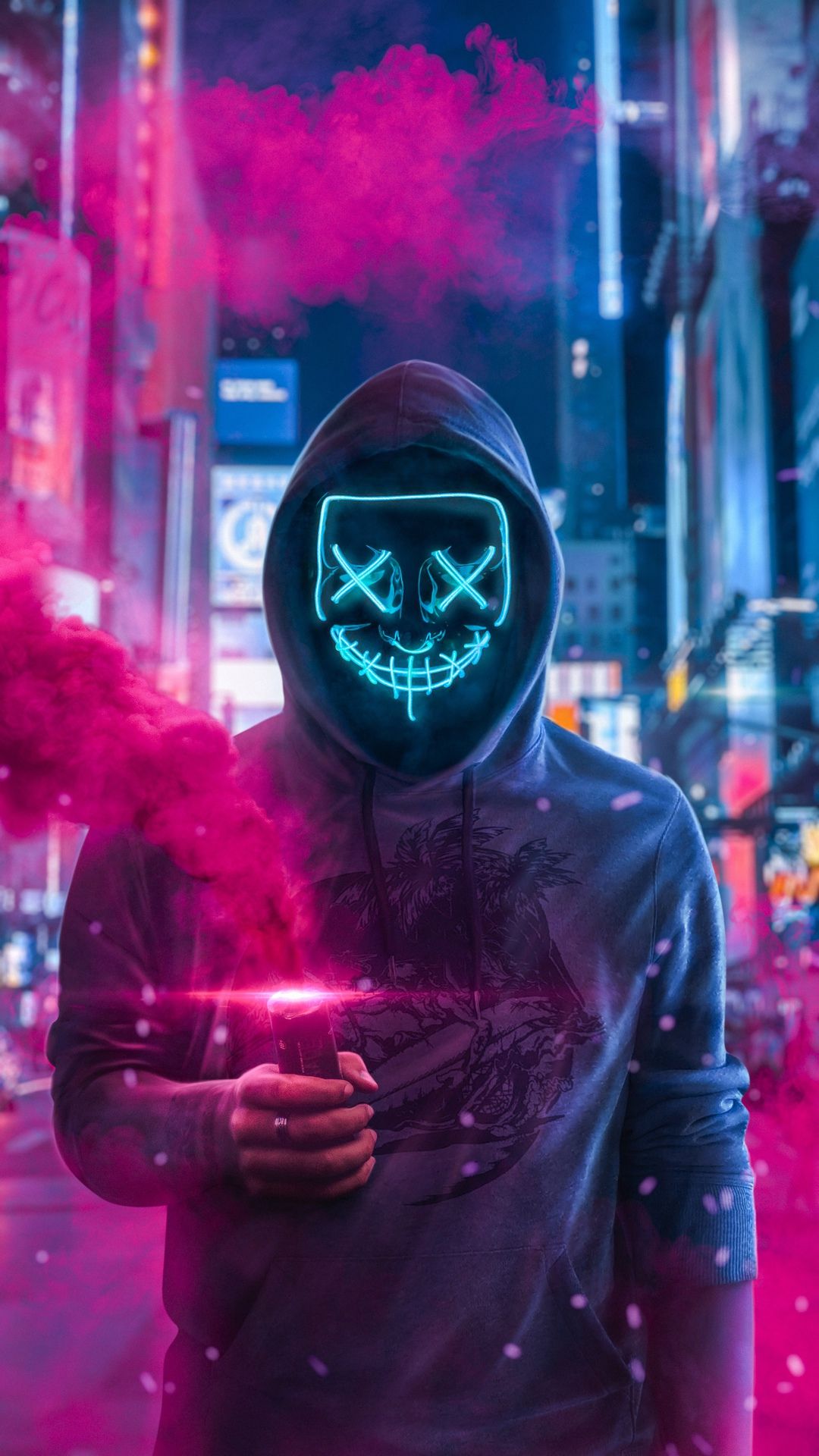 Hacker Mask Neon Wallpapers Wallpaper Cave