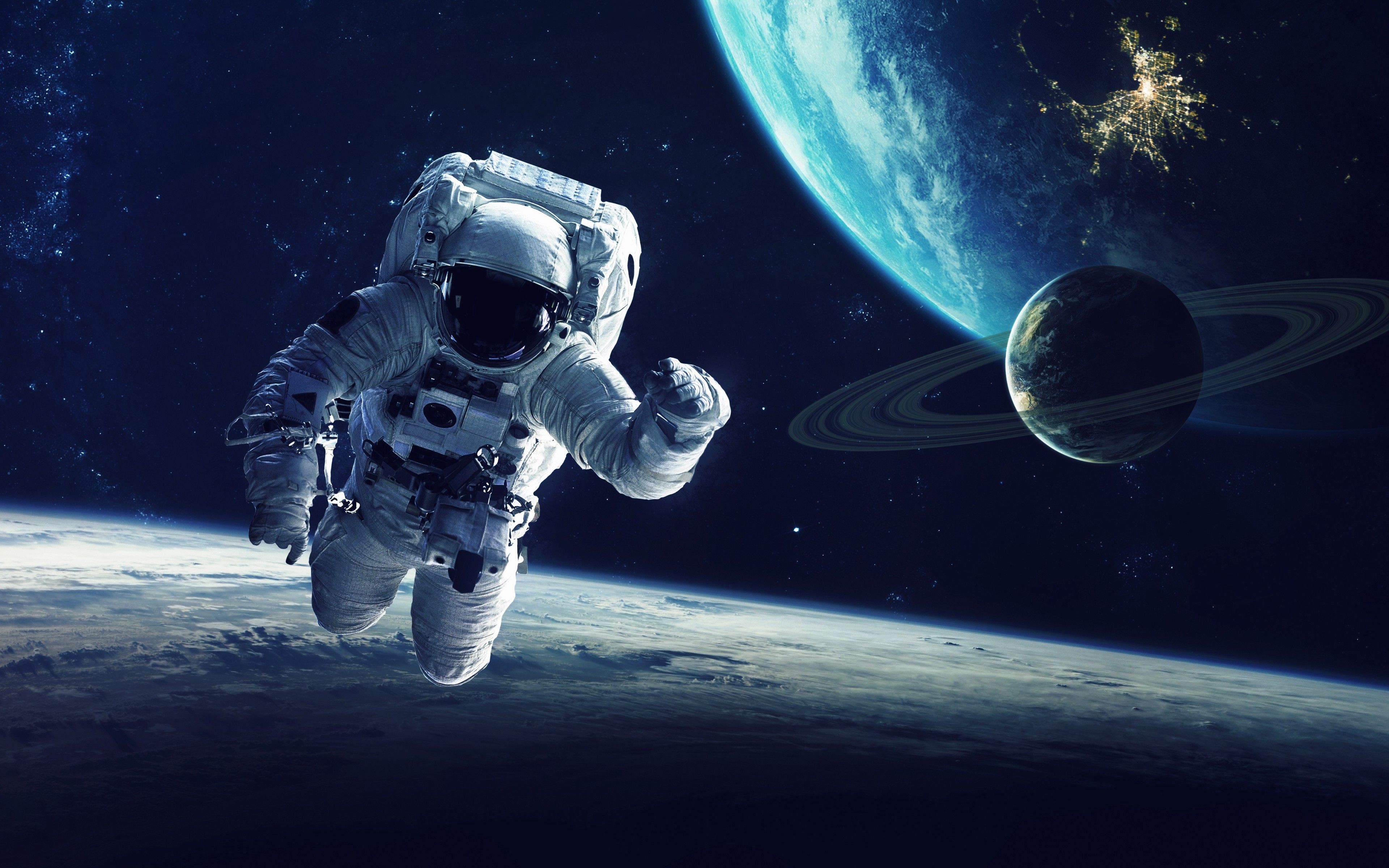 Astronaut Floating In Space 1080p