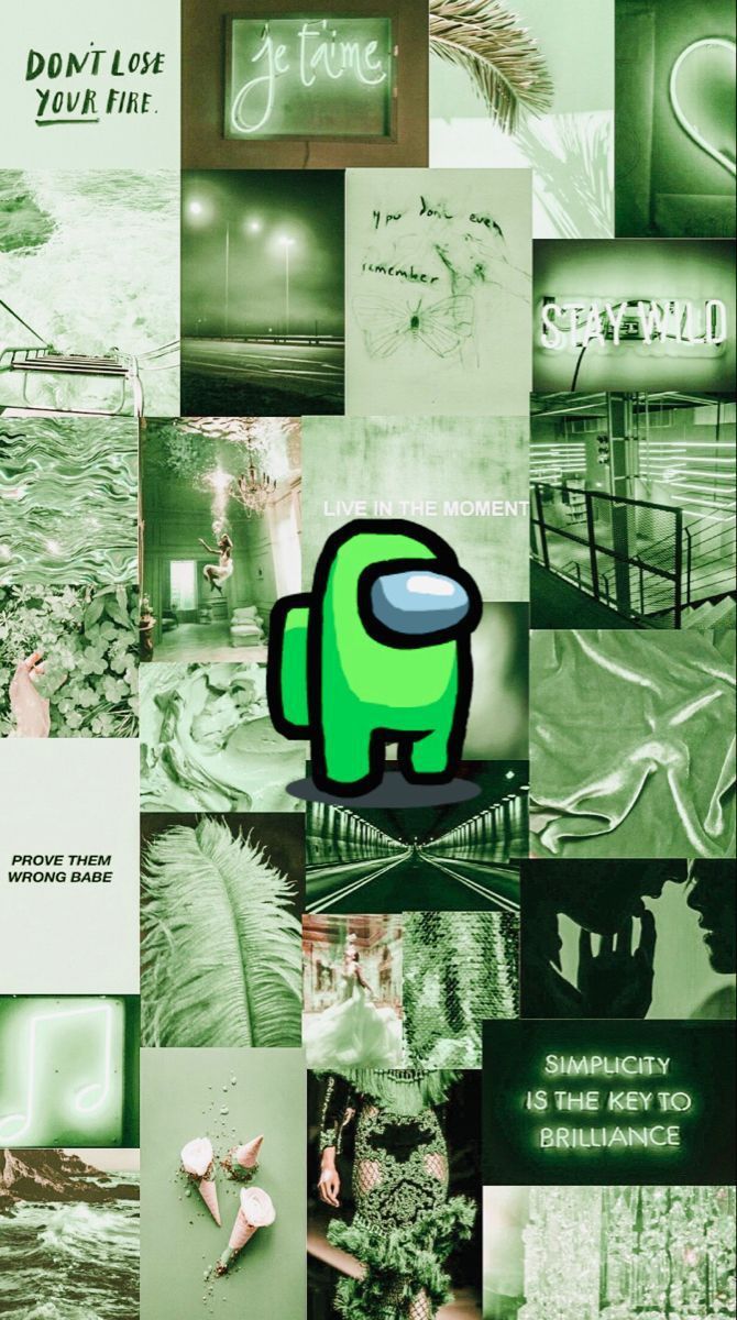 Among Us Green Cool Wallpapers Wallpaper Cave