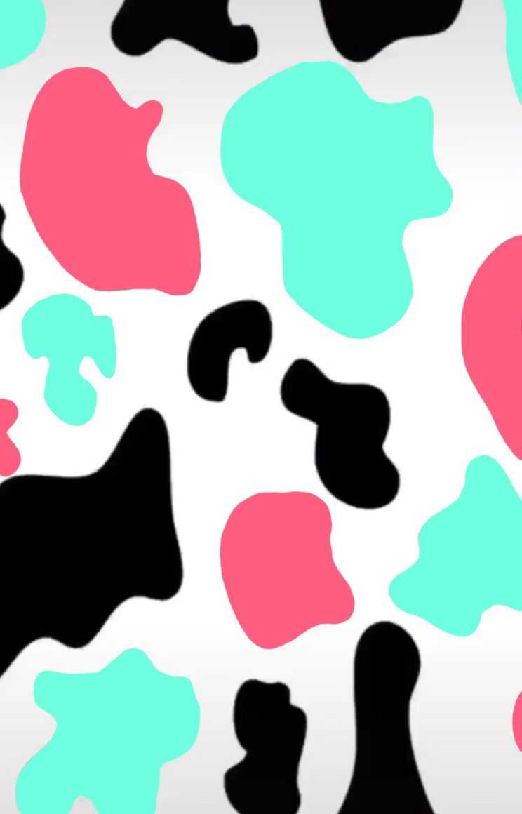Rainbow Cow Print Background