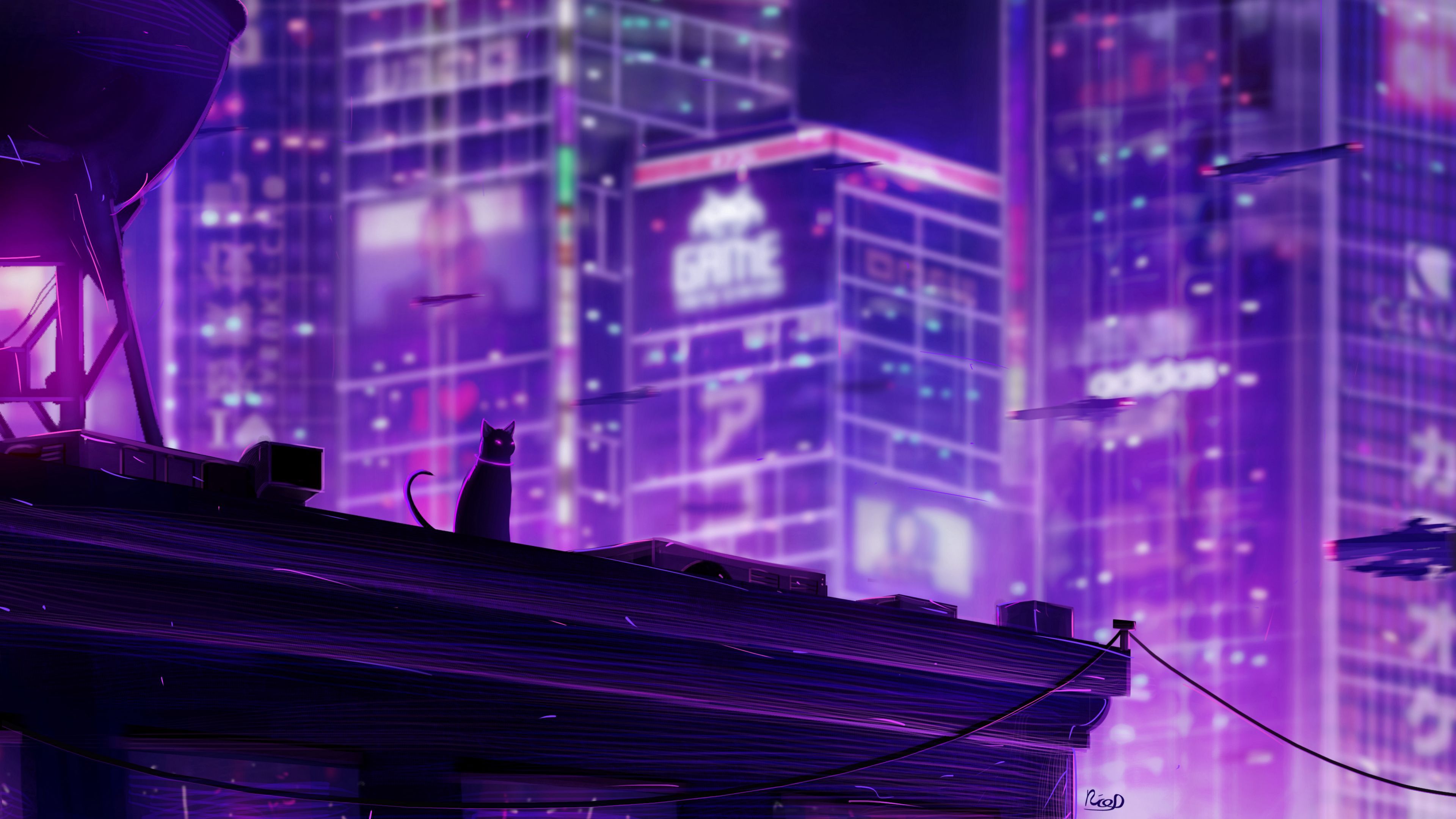 Purple City 4k Wallpapers Wallpaper Cave