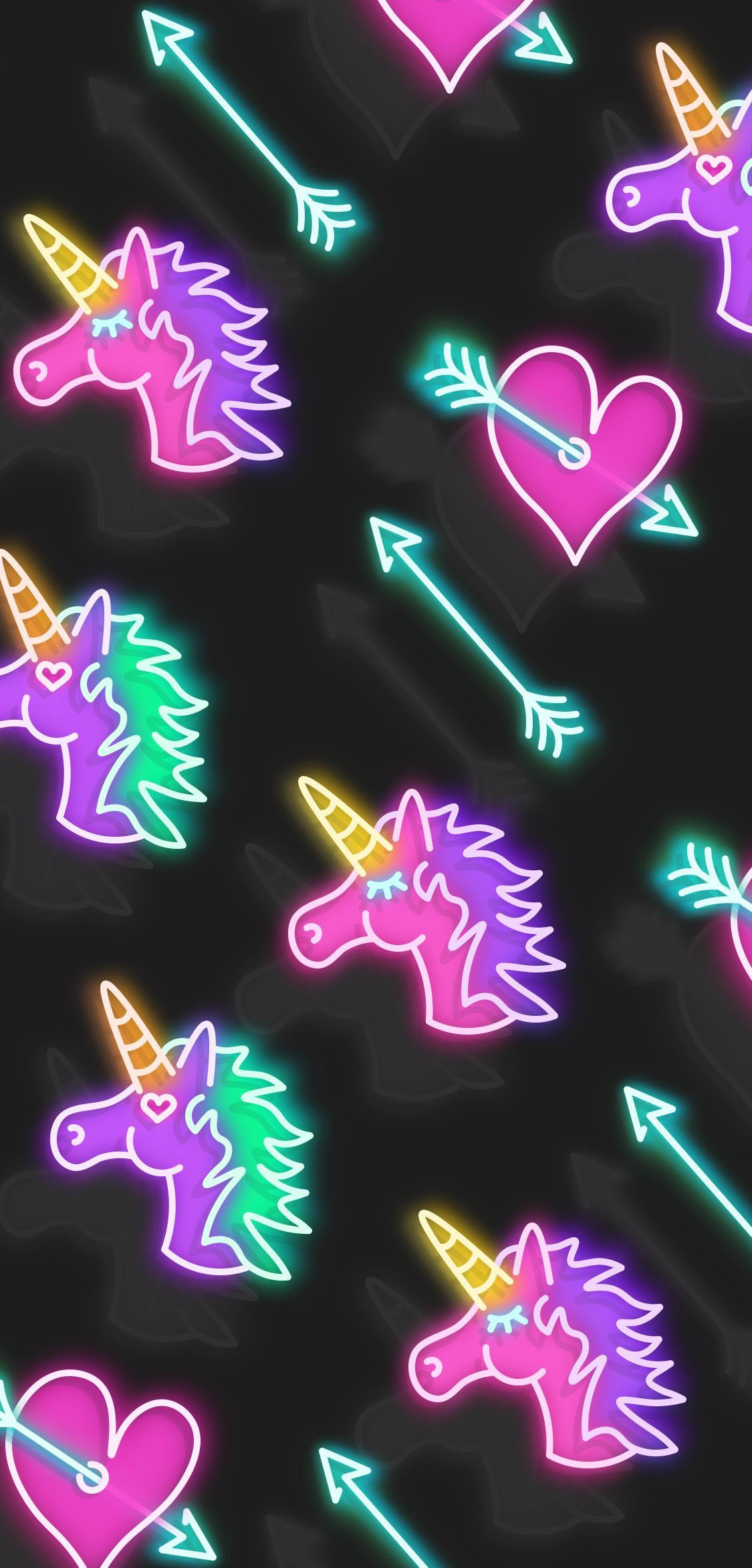 Neon Unicorn Wallpapers Wallpaper Cave