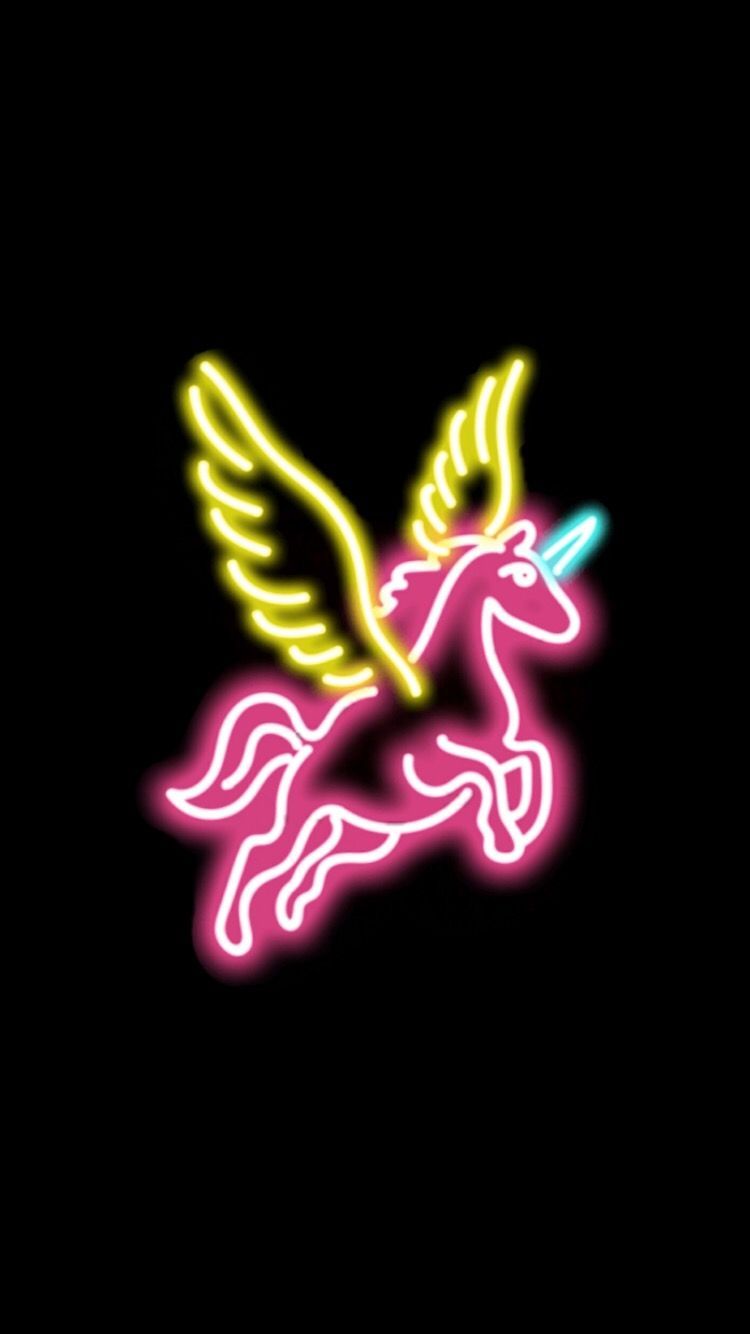 Neon Unicorn Wallpapers Wallpaper Cave