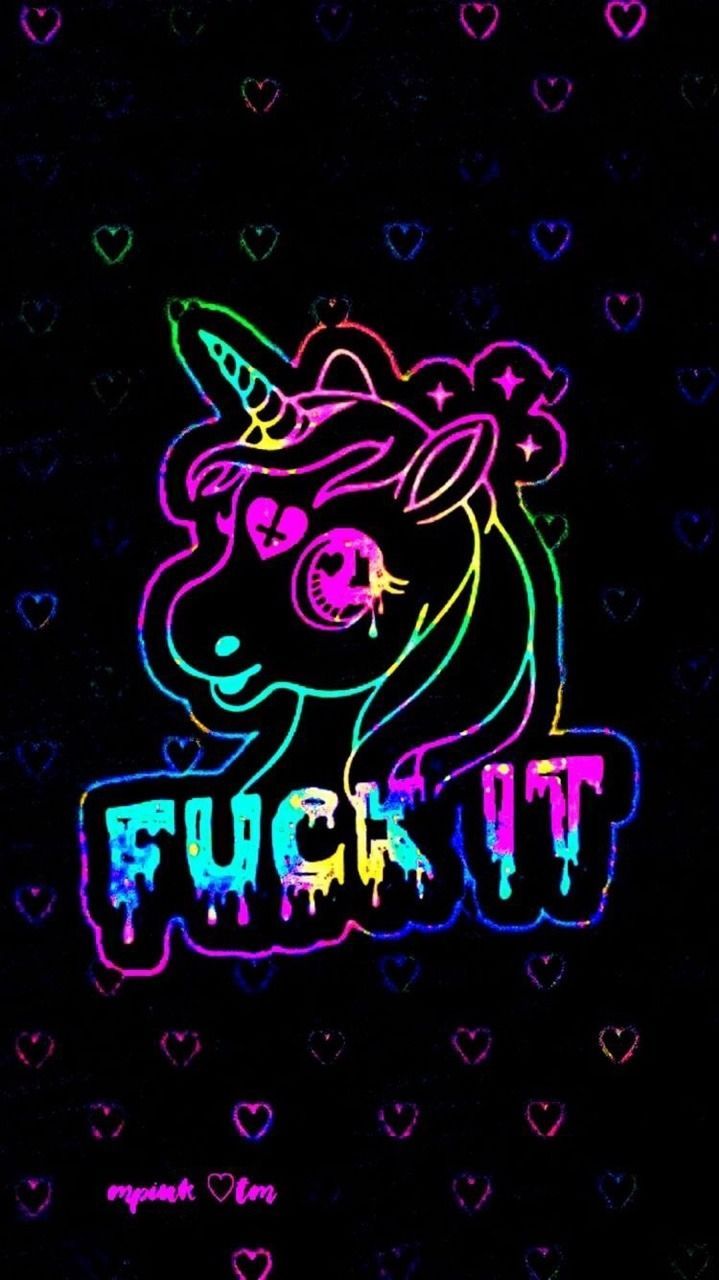 Neon Unicorn Wallpapers Wallpaper Cave