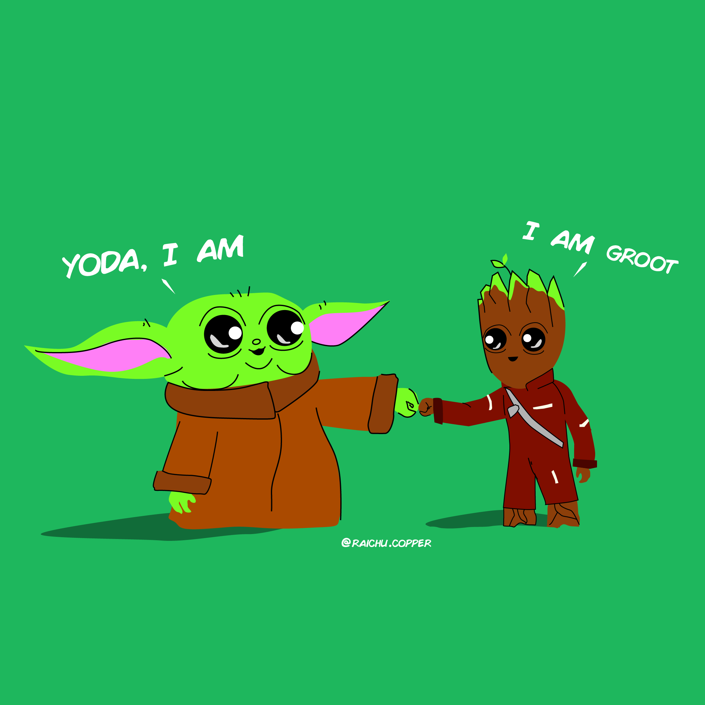 Baby Yoda And Groot Wallpapers Wallpaper Cave