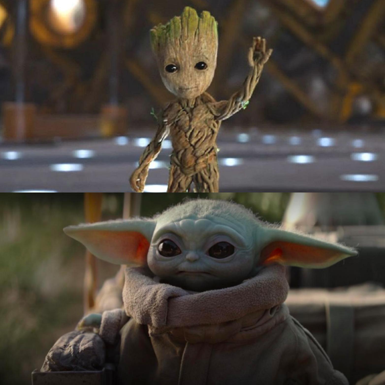 Baby Yoda And Groot Wallpapers Wallpaper Cave