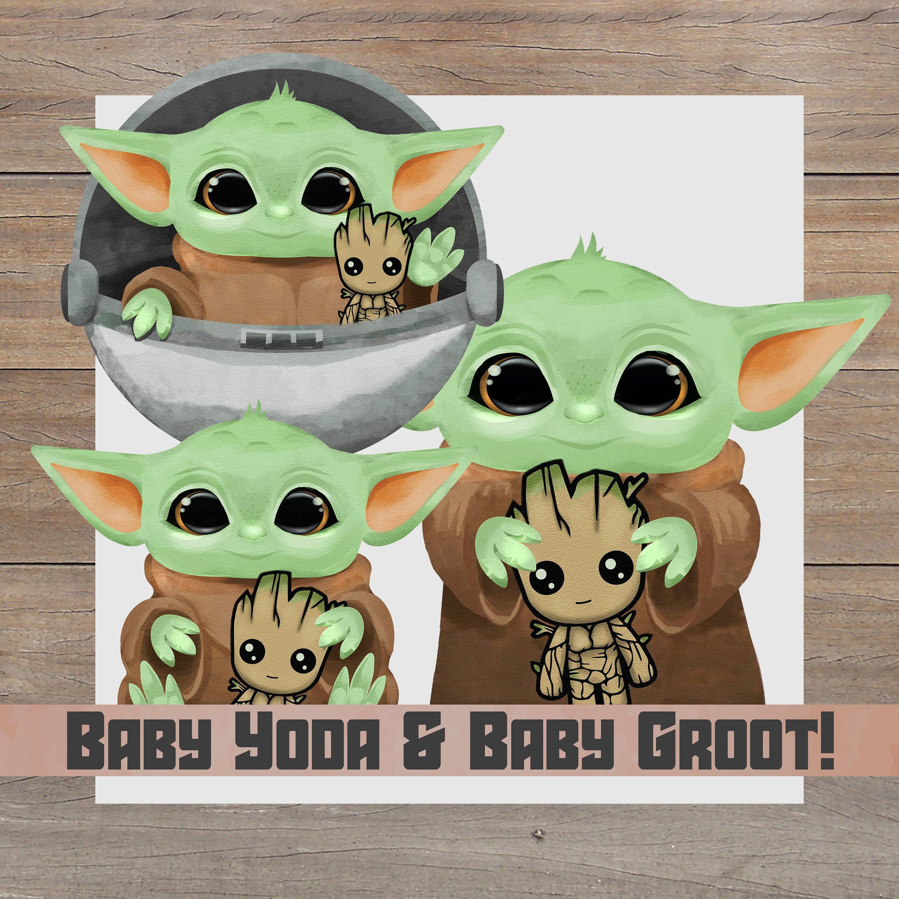 Baby Yoda And Groot Wallpapers Wallpaper Cave