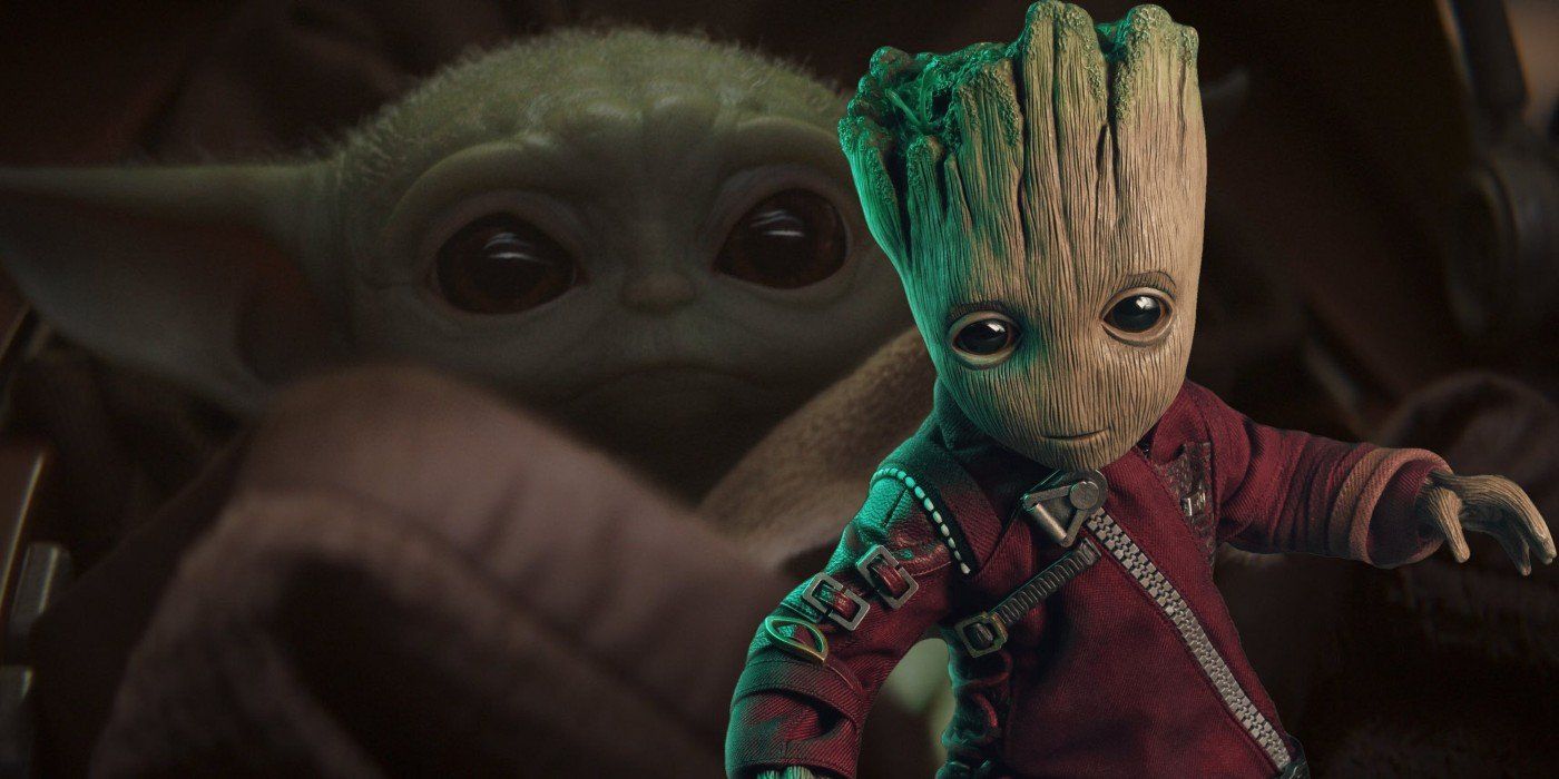 Baby Yoda And Groot Wallpapers Wallpaper Cave